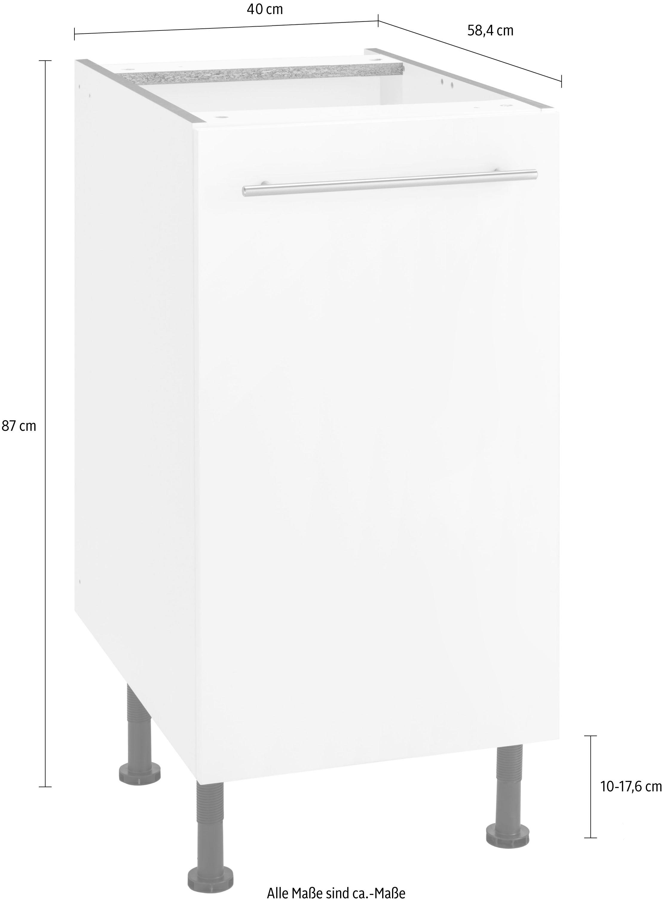 OPTIFIT Unterschrank »Bern«, 50 cm breit, mit 1 Tür mit höhenverstellbaren Füssen, mit Metallgriff