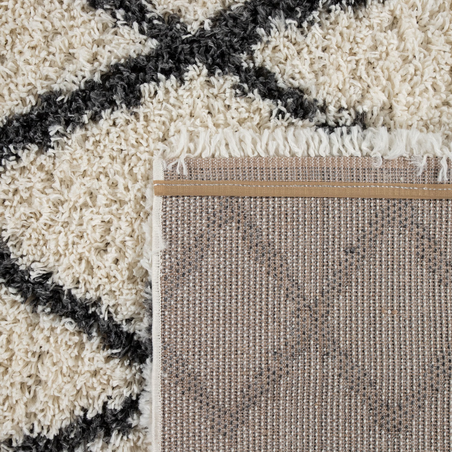 Paco Home Hochflor-Teppich »Kalmar 445«, rechteckig, 40 mm Höhe, Scandi Design, Rauten Muster, weich & kuschelig