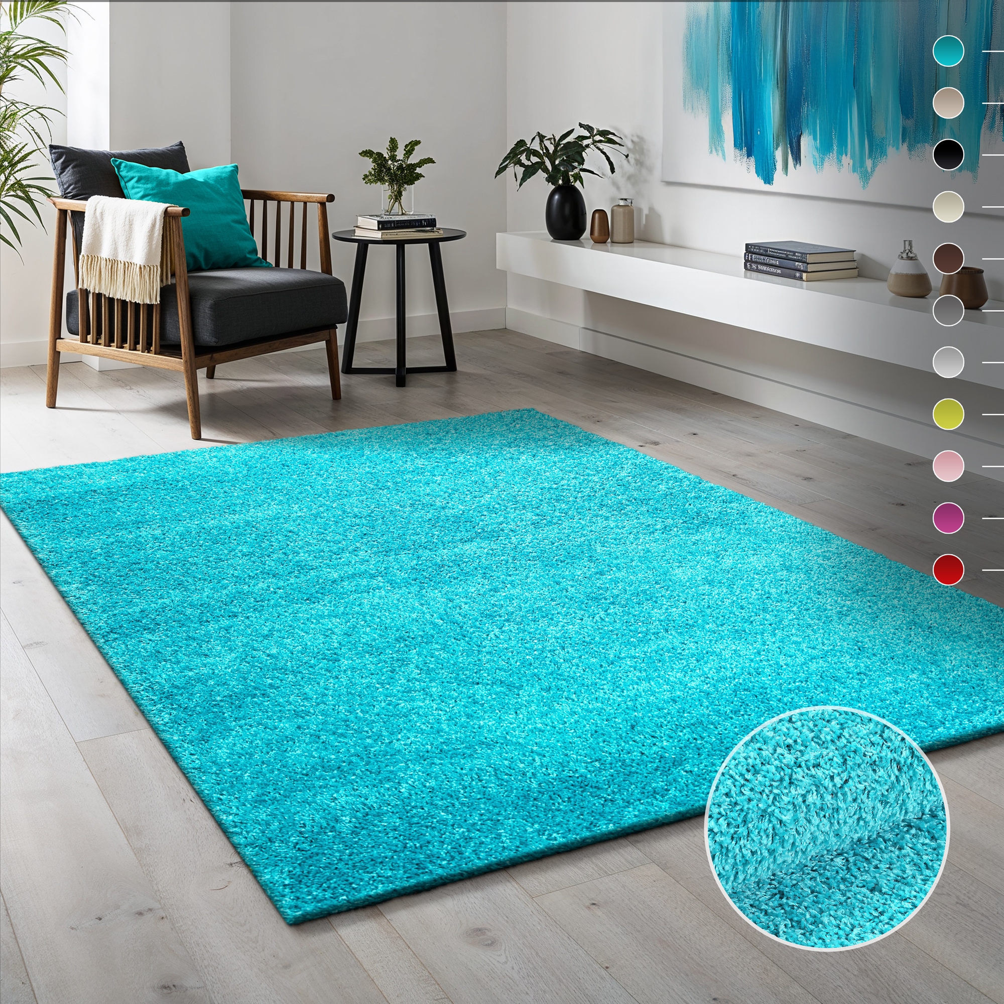Sanat Hochflor-Läufer »LOCA« rechteckig 30 mm Höhe Wohnzimmer, Langflor, Shaggy, Schlafzimmer