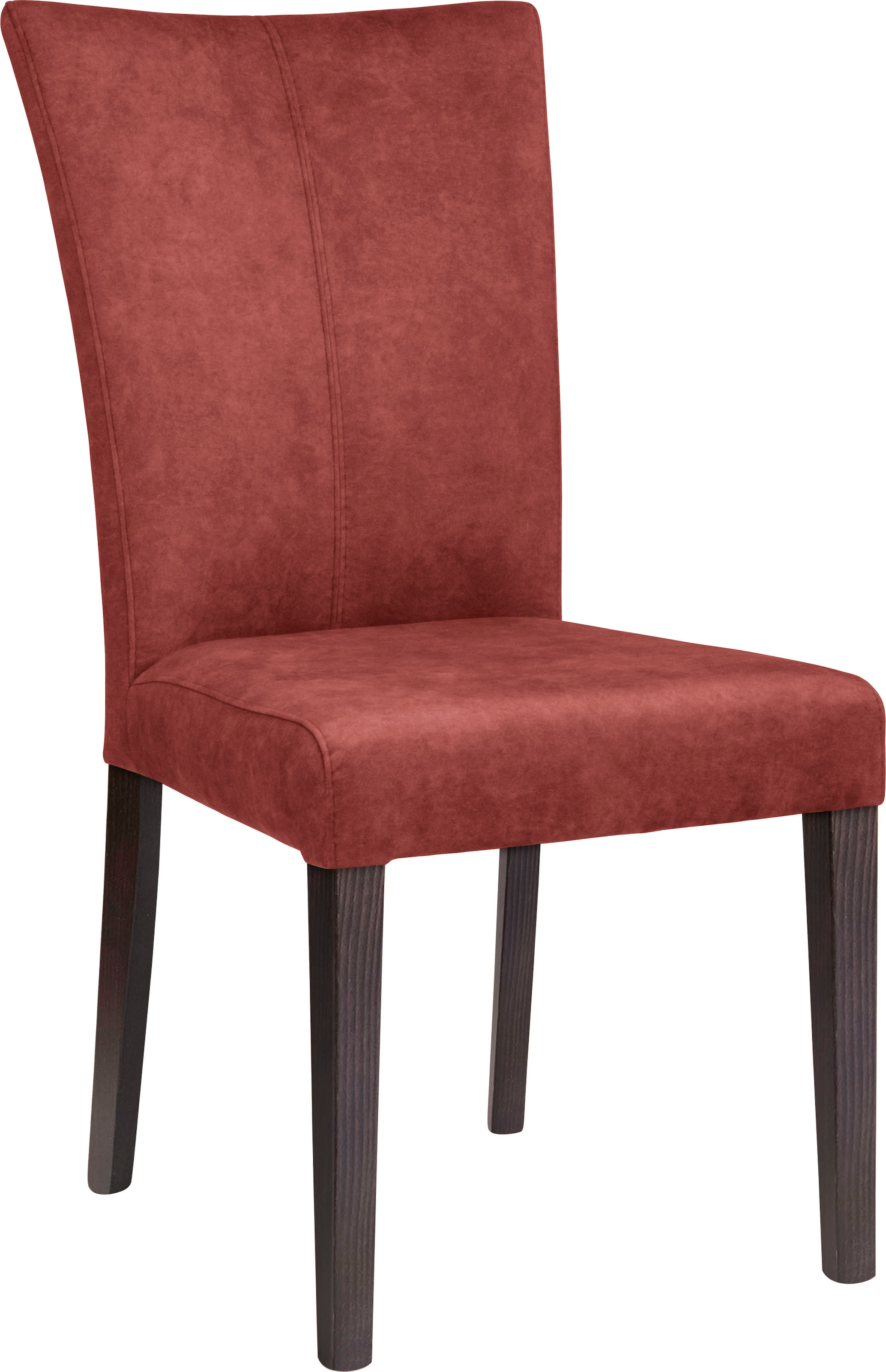 Home affaire 4-Fussstuhl »Aspen«, (Set), 2 St., Samtvelours, Beine aus massiver Buche, wengefarben lackiert