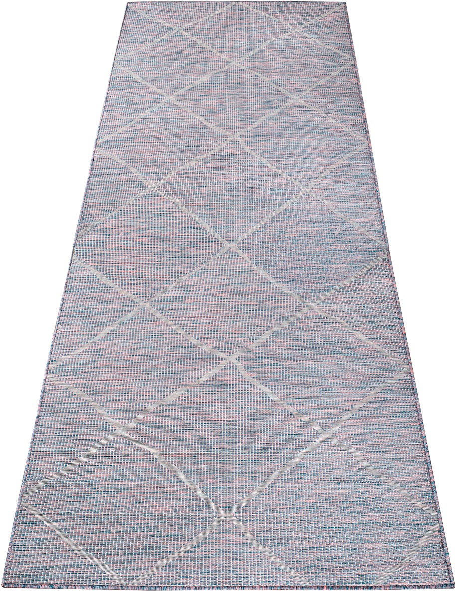 Carpet City Outdoorteppich »PALM 3075«, rechteckig, 5 mm Höhe, Läufer, Wetterfest & UV-beständig, für Balkon, Terrasse, Küche, flach