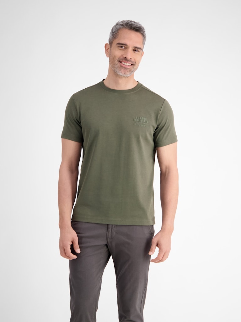 LERROS T-Shirt Rundhals, mit tonalem Print
