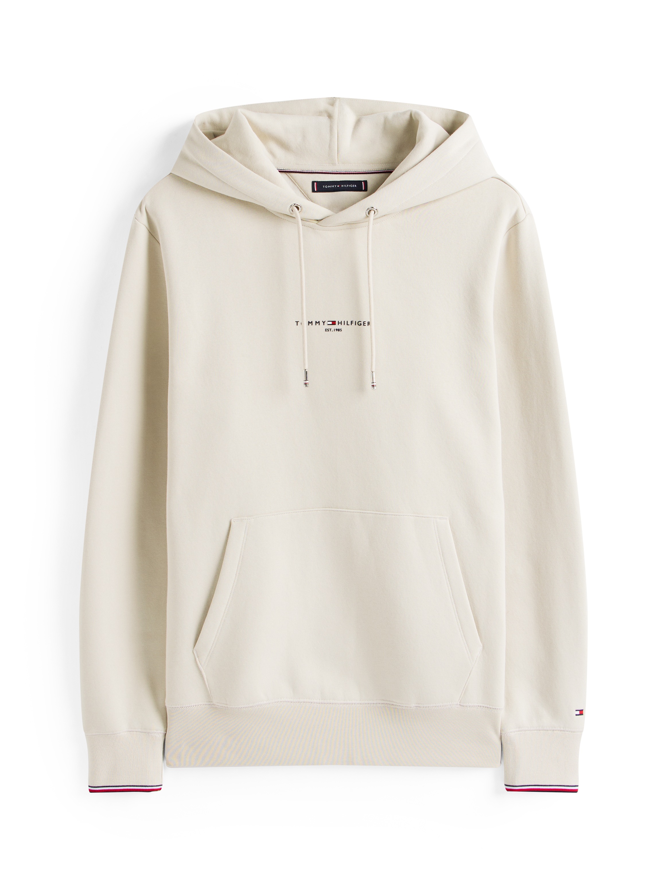 Tommy Hilfiger Hoodie »TOMMY LOGO TIPPED HOODY«, Tommy-Tape innen am Ausschnitt, Flag-Stickerei am Ärmel