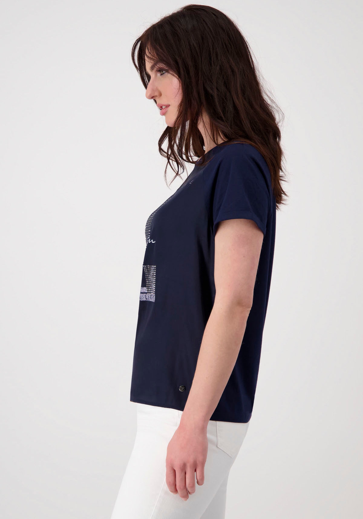 kaufen online Rundhalsshirt, mit Monari Jelmoli-Versand Folienglanzdruck |