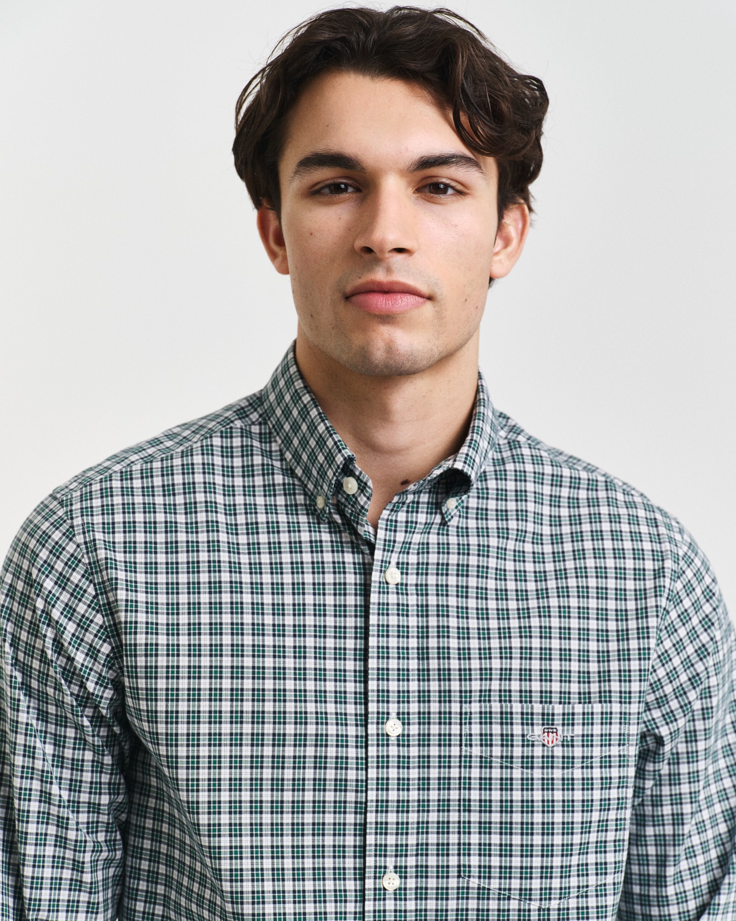 Gant Langarmhemd »REG POPLIN SMALL CHECK SHIRT«, Regular Fit Popeline Hemd mit kleinem Karomuster