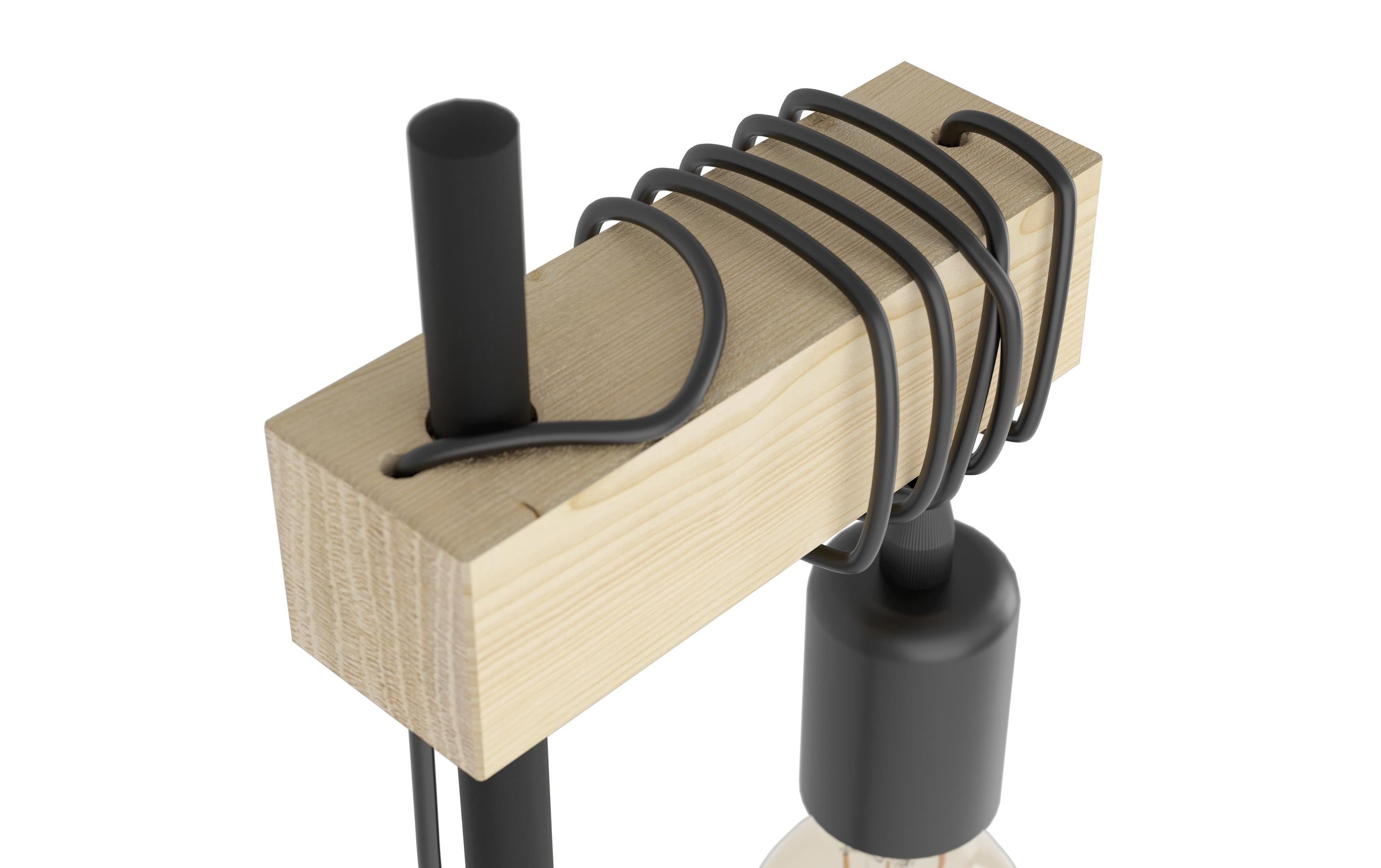 EGLO LED Tischleuchte »TOWNSHEND exkl E27 1x10W«, Holzart: Kiefer (Neuseeland)
