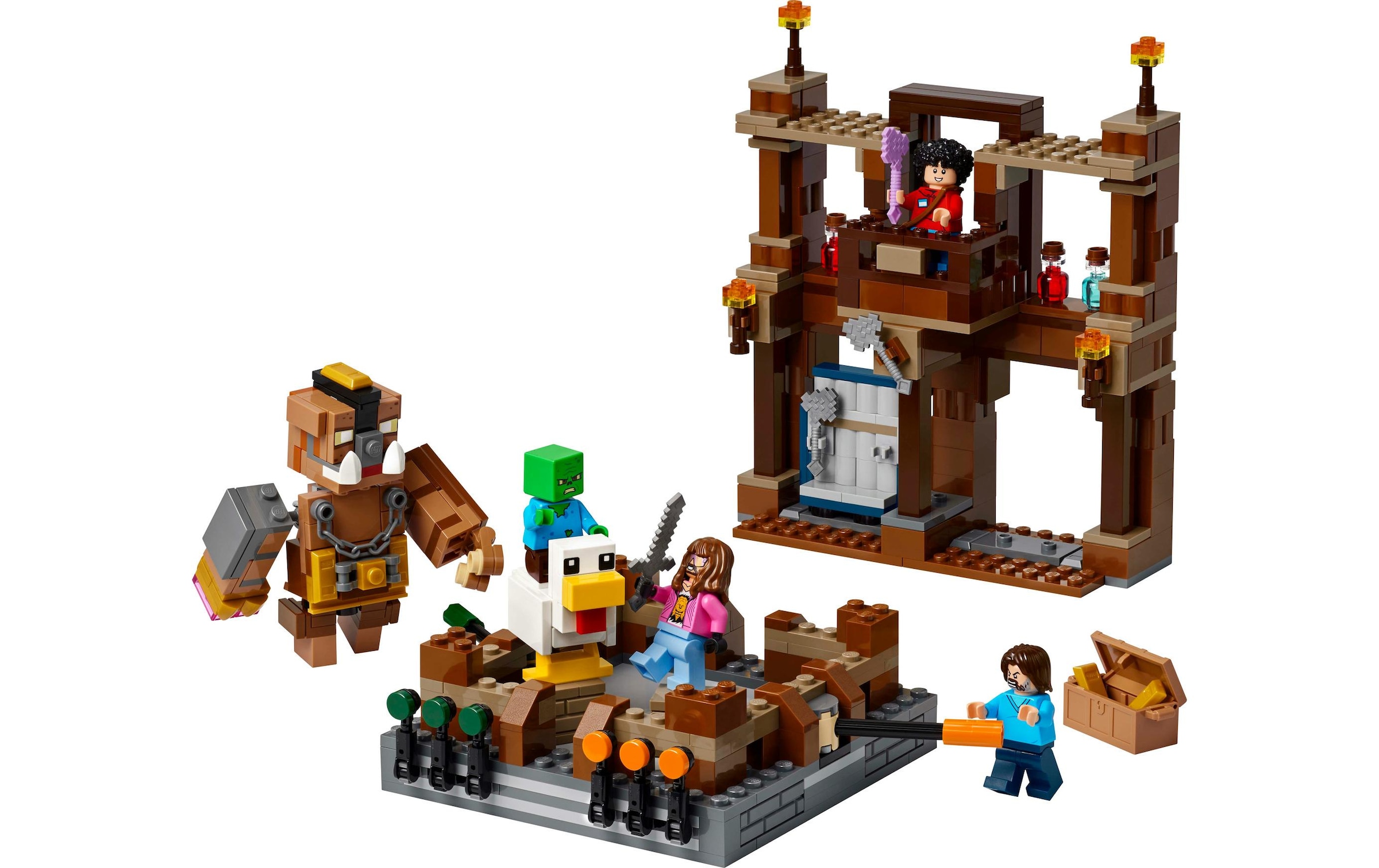 LEGO® Spielbausteine »Minecraft Waldanwesen mit Boxring 21272«, (491 St.)