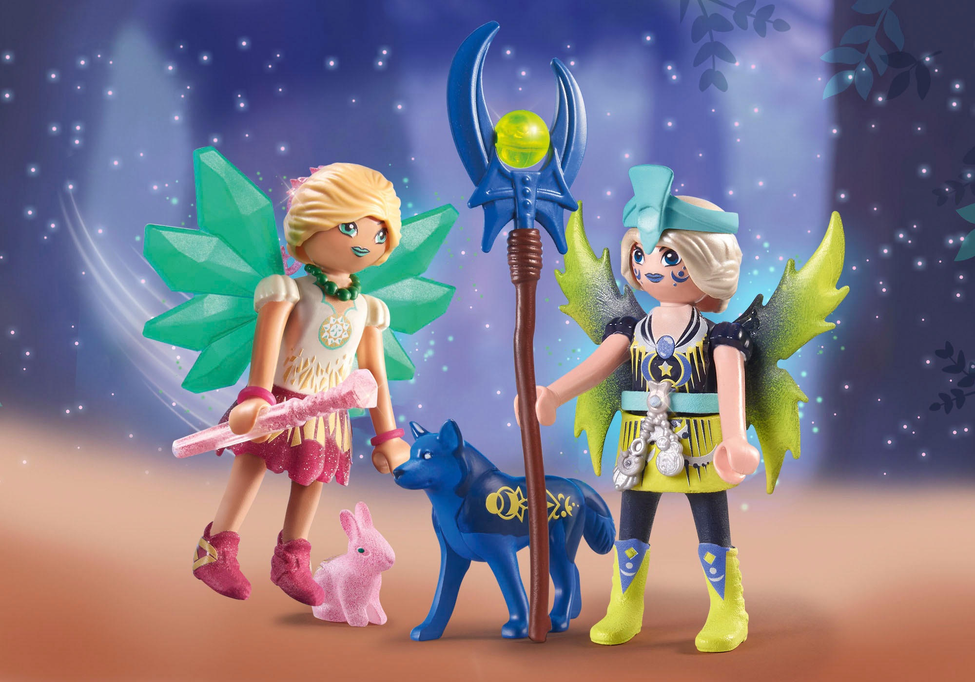 Playmobil® Konstruktions-Spielset »Crystal- und Moon Fairy mit Seelentieren (71236), Adventures of Ayuma«, (16 St.), Made in Europe