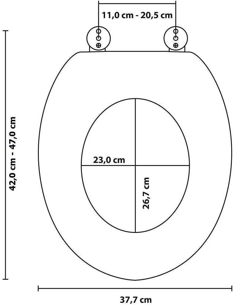 Sanilo WC-Sitz »Marmor Braun«, mit Absenkautomatik, BxL: 37,7 x 42,0 - 47,0 cm