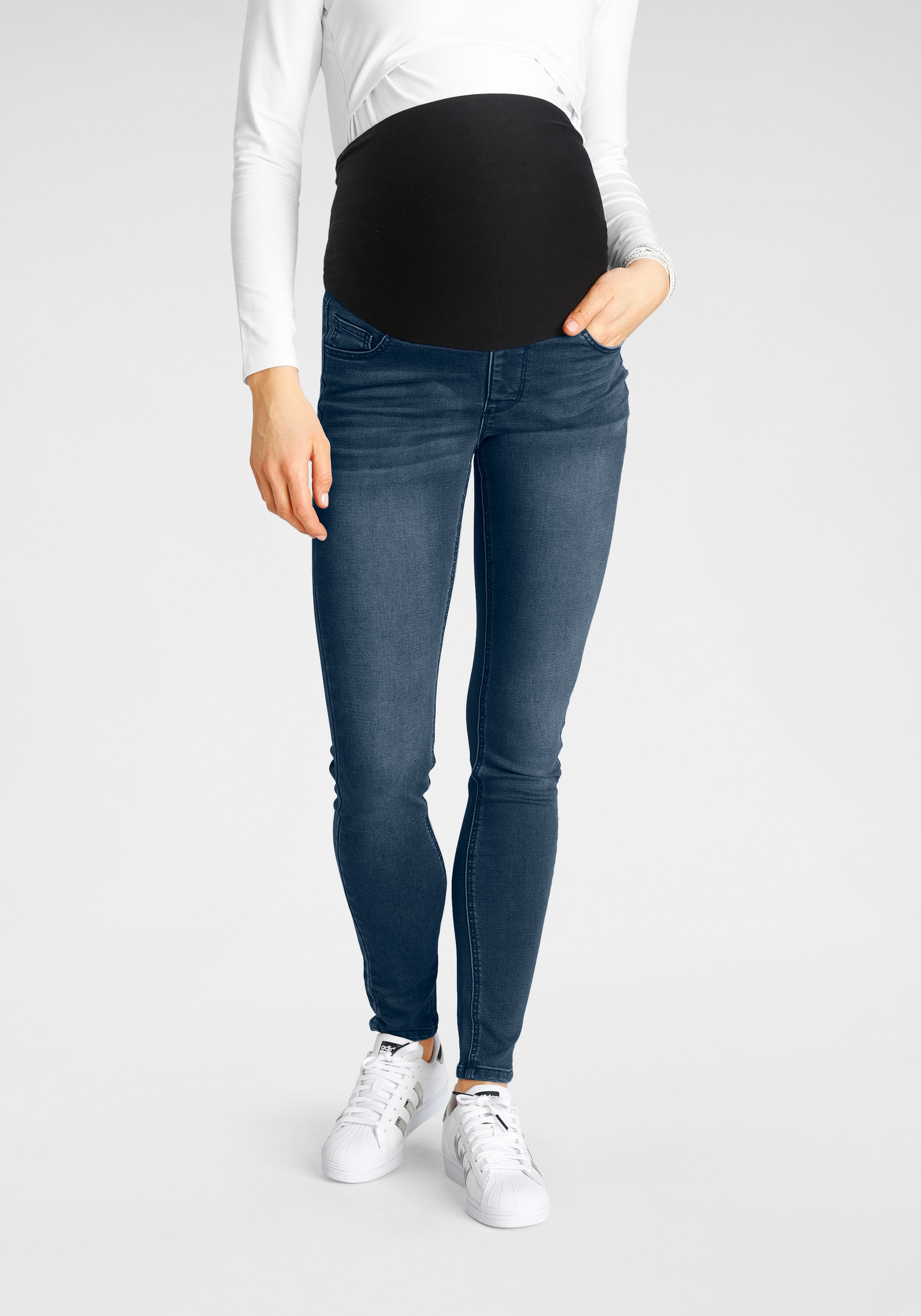 Neun Monate Umstandsjeans », Jeans für Schwangerschaft und Stillzeit«, Umstandsjeans aus trendigem Jogg-Denim