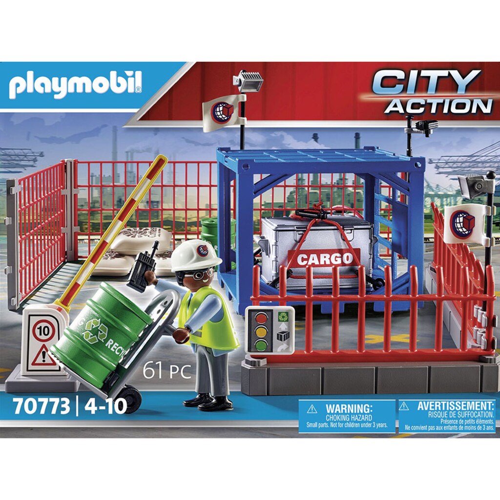 Playmobil® Konstruktions-Spielset »Frachtlager (70773), City Action«, (61 St.), Made in Germany