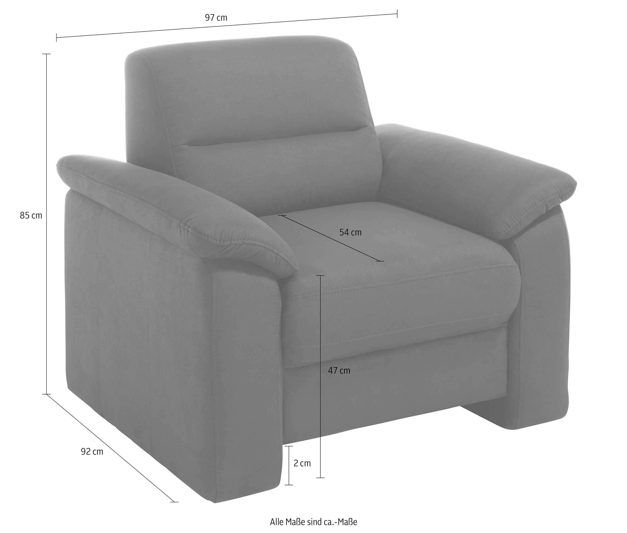 sit&more Sessel »Ascara«, inklusive komfortablem Federkern