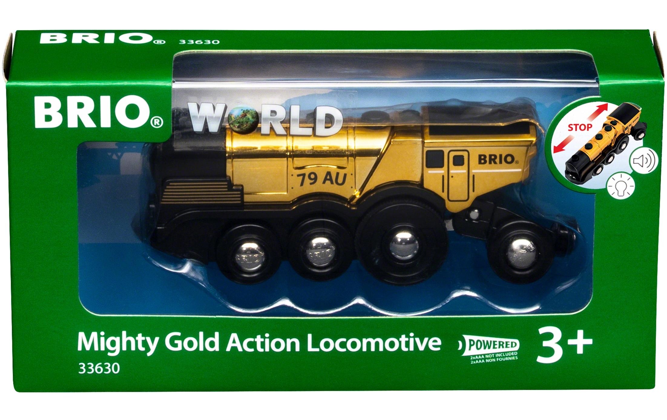 BRIO® Spielzeug-Eisenbahn »Goldfarbenene Batterielok«