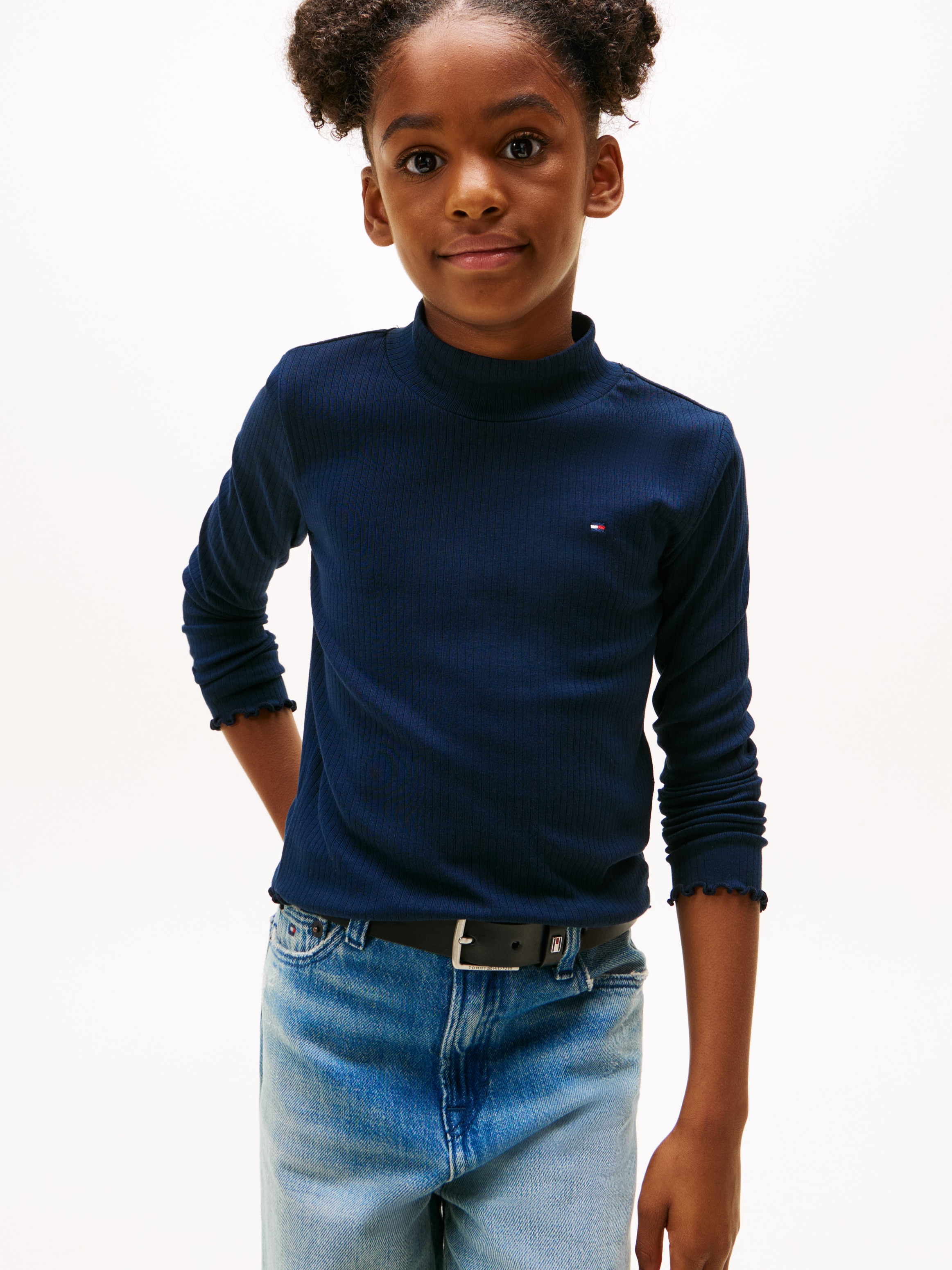 Tommy Hilfiger Langarmshirt »MOCK NECK TOP LS« Kinder bis 16 Jahre