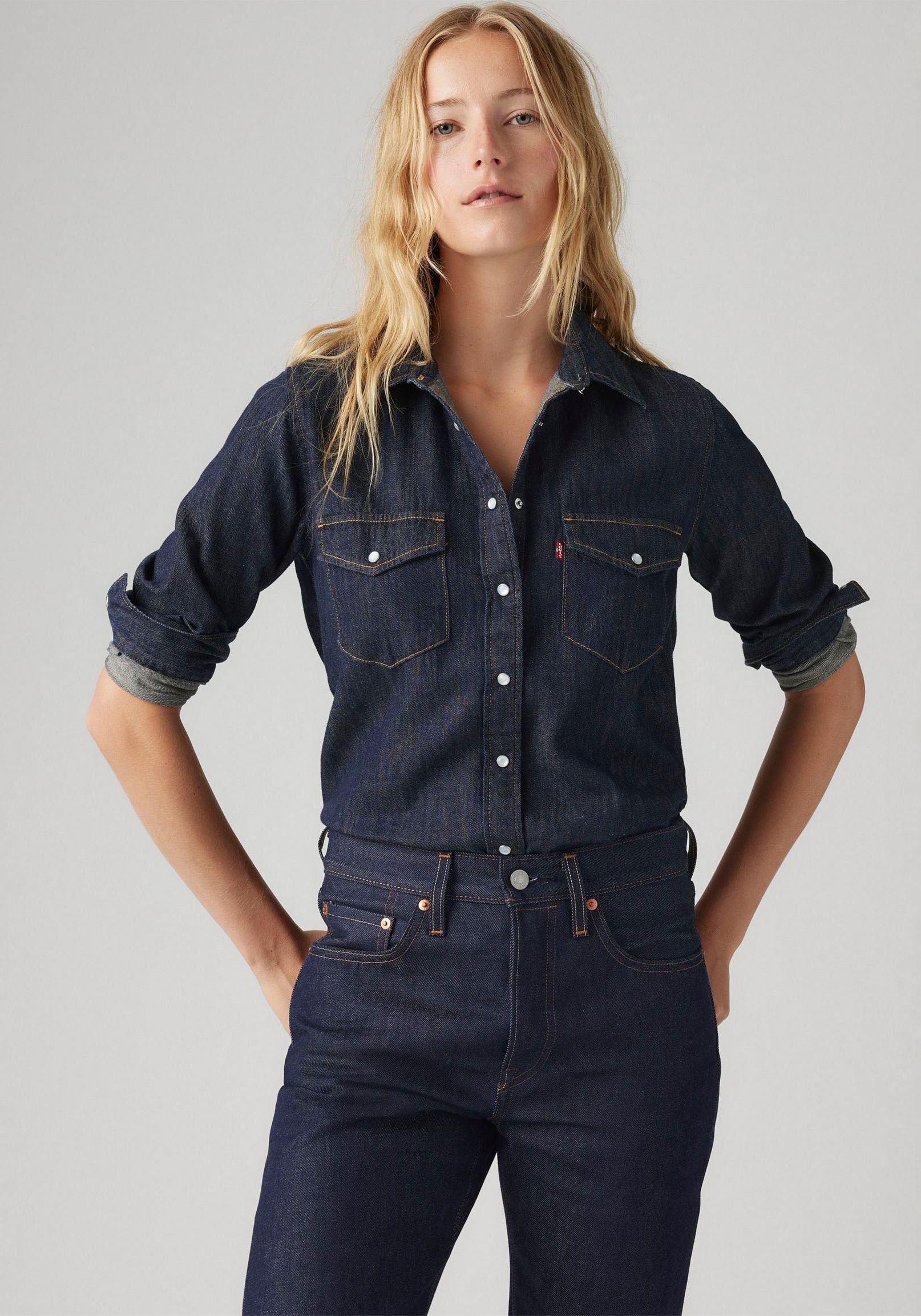 Levi's® Jeansbluse »ESSENTIAL WESTERN«, mit Brusttaschen mit Druckknöpfen