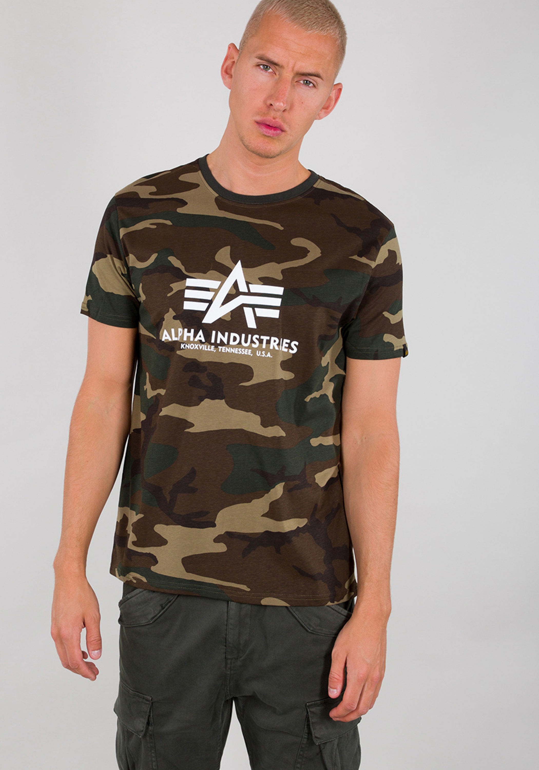 Alpha Industries T-Shirt »Alpha Industries Men - T-Shirts Basic T-Shirt BL Camo«