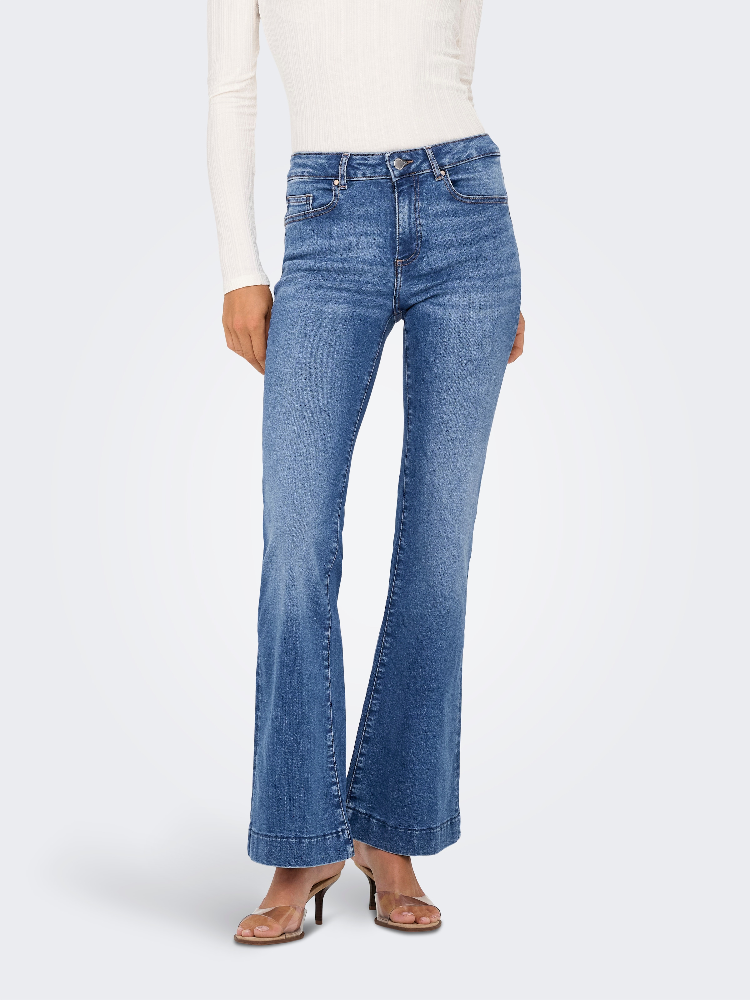 ONLY Bootcut-Jeans "ONLBLUSH MID RETROFLARED DNM DIA550 NOOS"