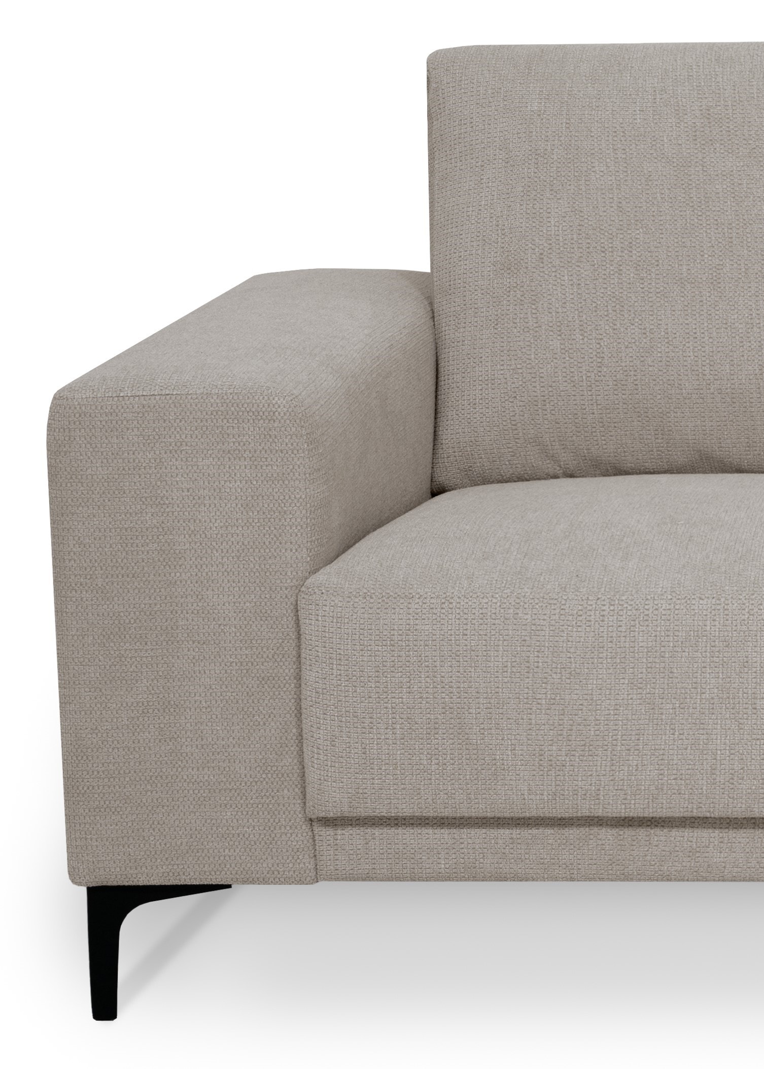 Places of Style 2-Sitzer »Xander«, Breite 164 cm, Webstoff, Soft-Touch Chenille, schwarze Metallfüssen
