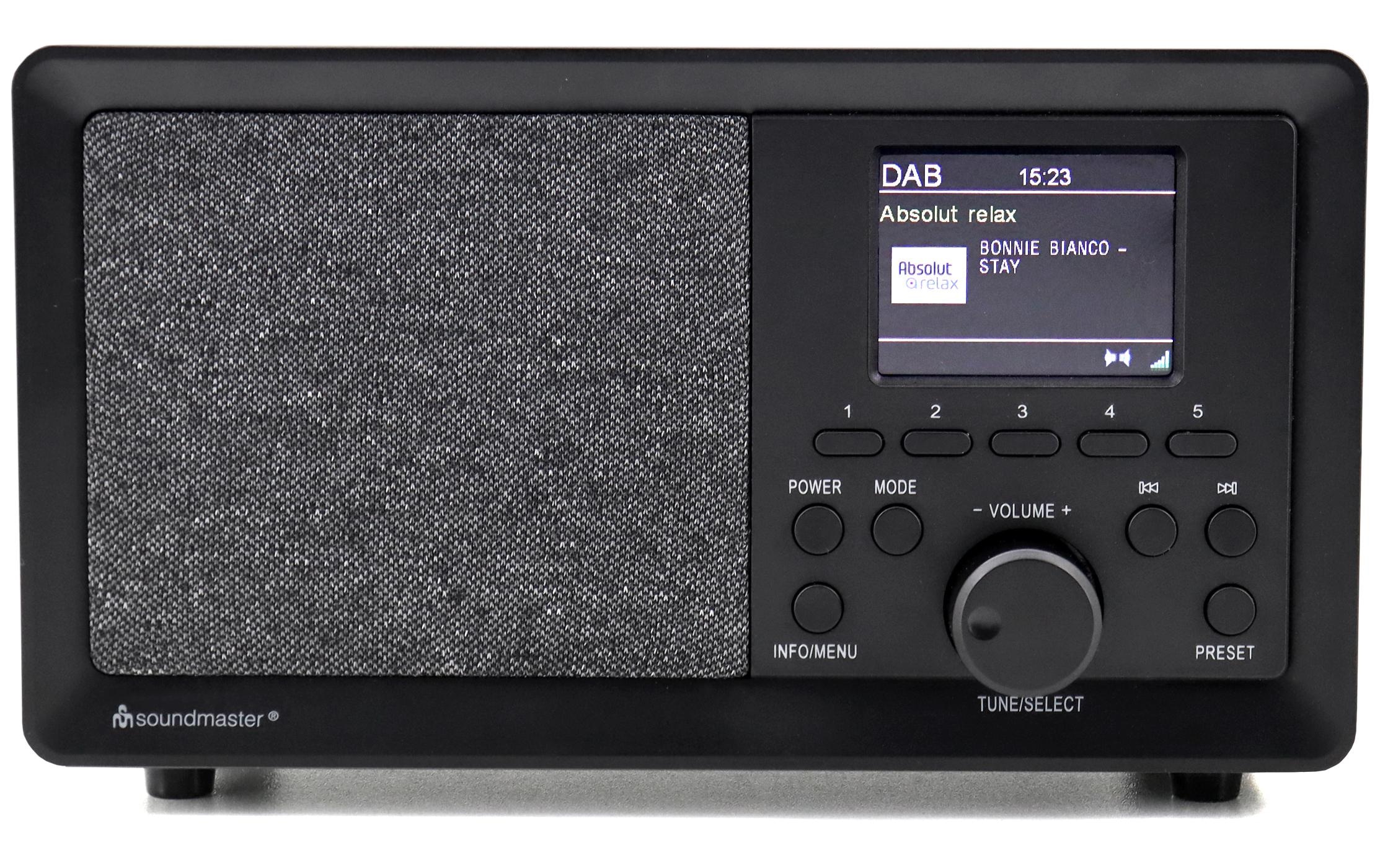 Soundmaster Digitalradio (DAB+) »DAB350SW Schwarz«, (Digitalradio (DAB+)-FM-Tuner)