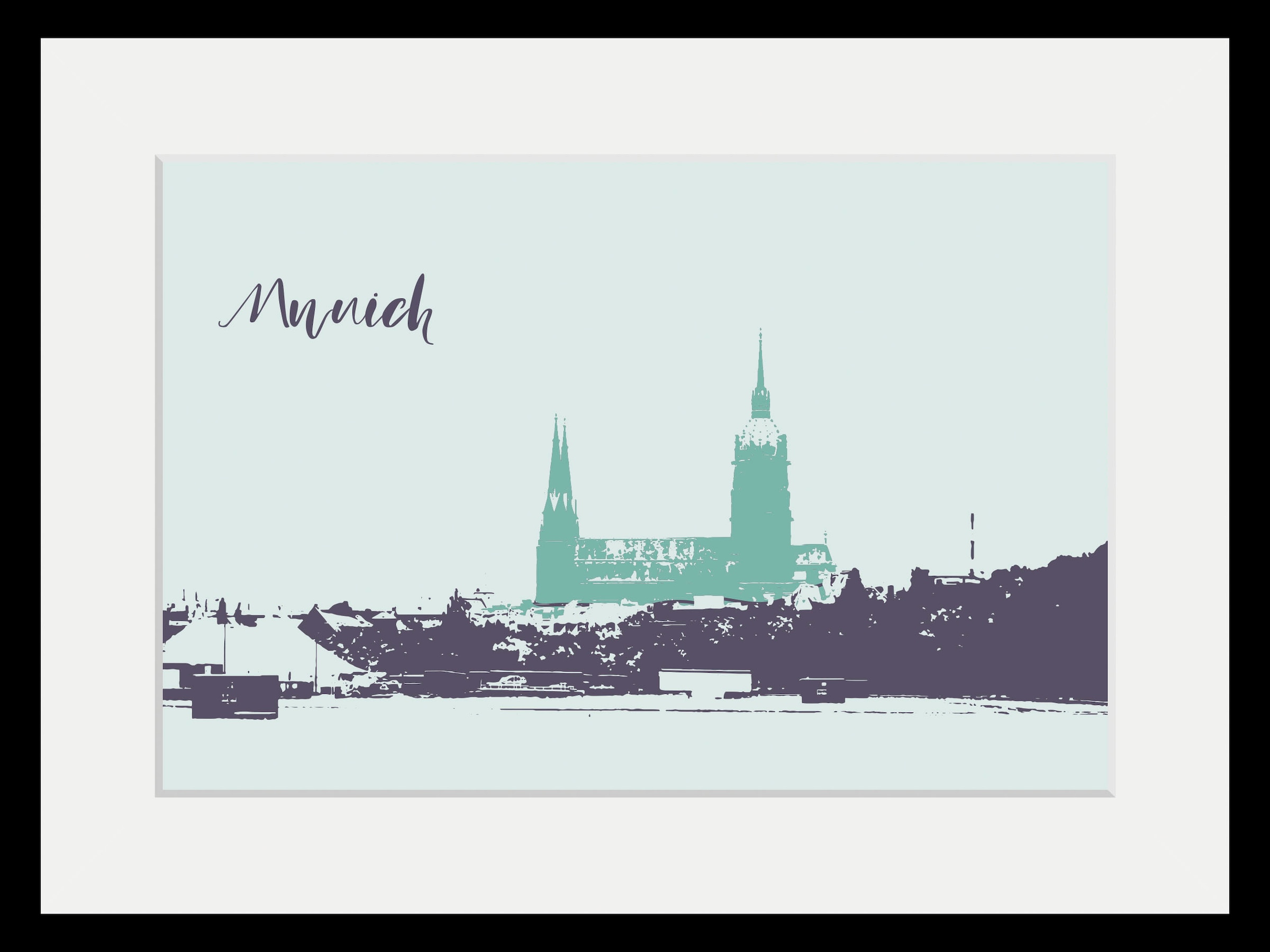❤ queence Bild »Munich Skizze«, Städte, (1 St.) ordern im Jelmoli-Online  Shop