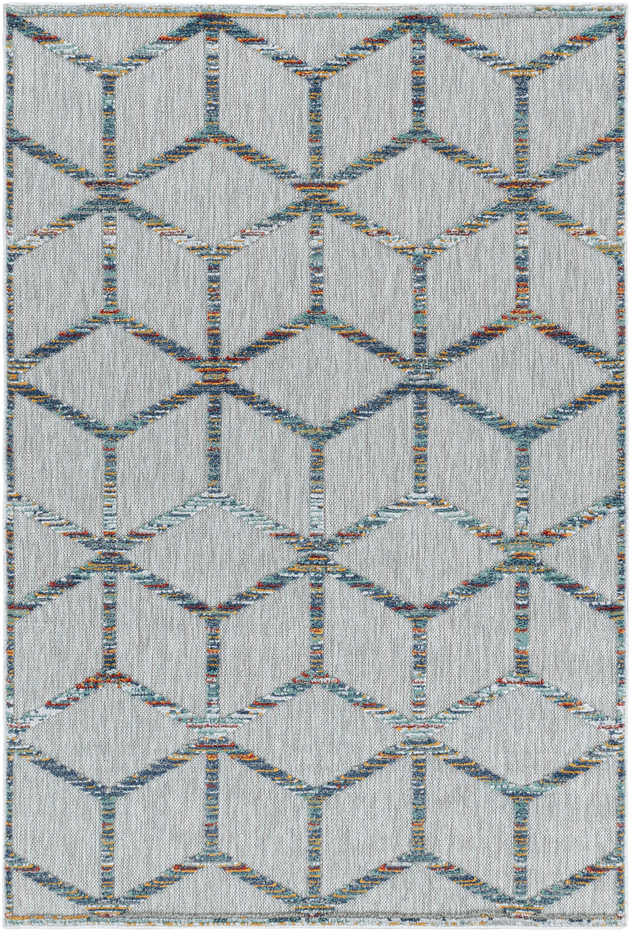 Ayyildiz Teppiche Teppich »BAHAMA 5151,AYYILDIZ TEPPICHE,BAHA«, rechteckig, Flachflor mit Hoch-Tief-Struktur, In-und Outdoor geeignet