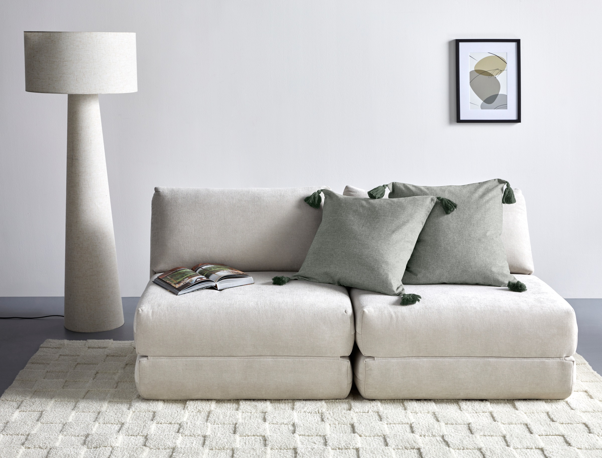 LeGer Home by Lena Gercke Dekokissen "Jada" Kissenhülle ohne Füllung,Reißverschluß, 2er Set, modern, 50x50, Quaste