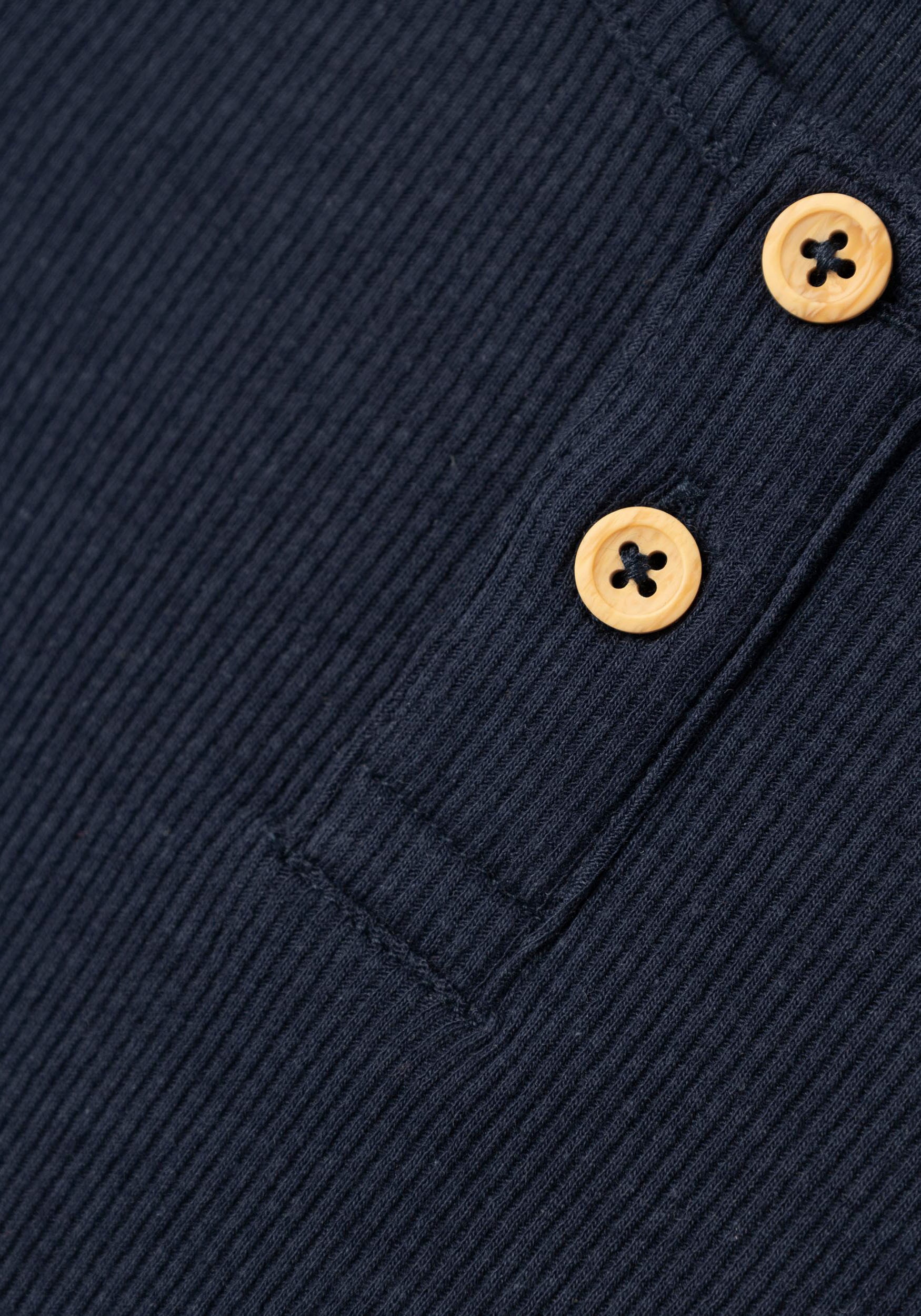 Name It Kurzarmshirt »NMMKAB TOP NOOS«, im elastischem Feinripp und mit kurzer Knopfleiste am Ausschnitt