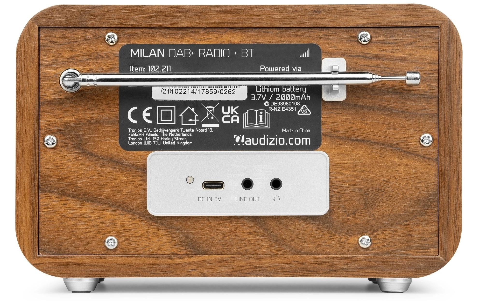 AUDIZIO Digitalradio (DAB+) »DAB+ Radio Milan«, (Digitalradio (DAB+)-FM-Tuner)