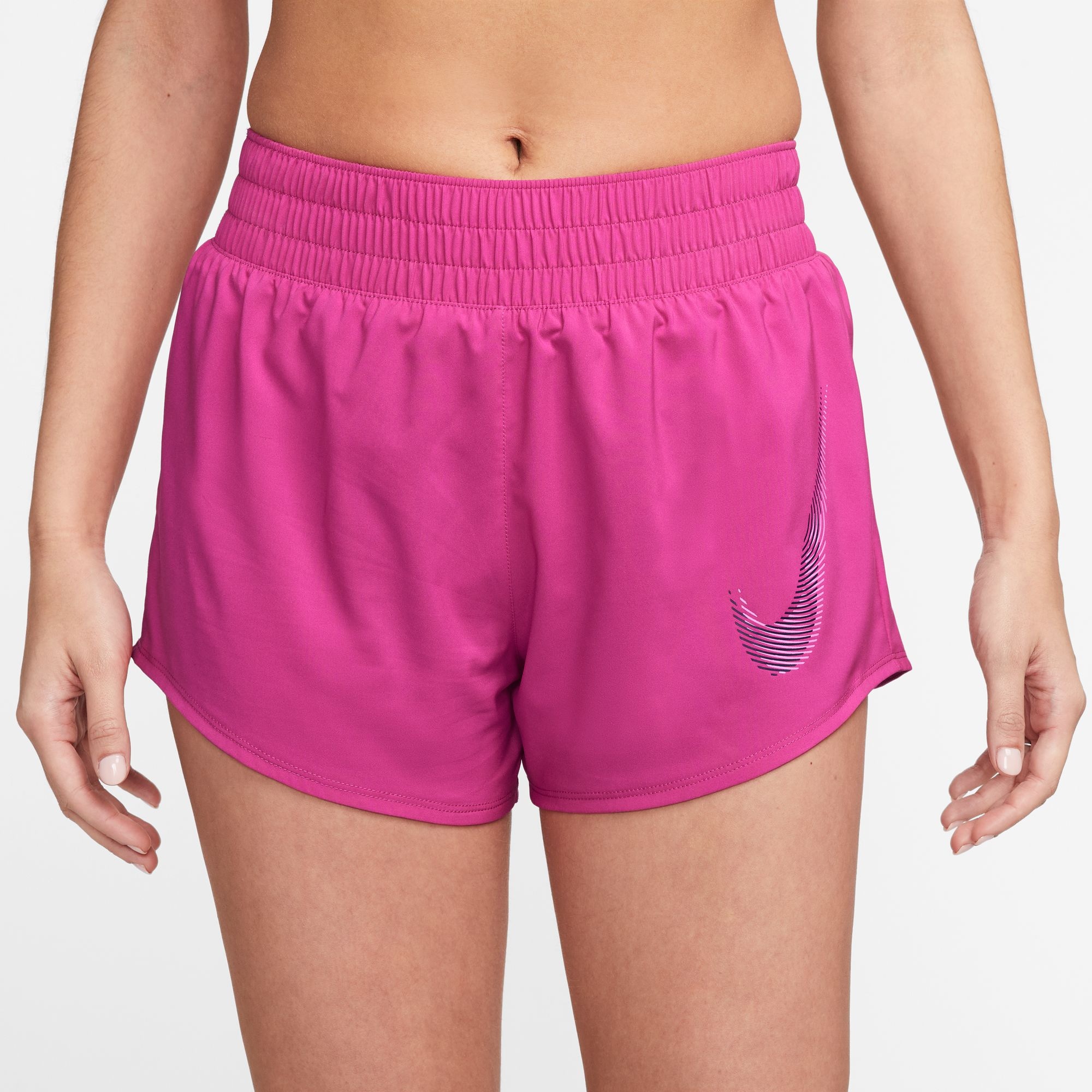 Nike Laufshorts »DRI-FIT ONE SWOOSH WOMEN'S MID-RISE RUNNING SHORTS«