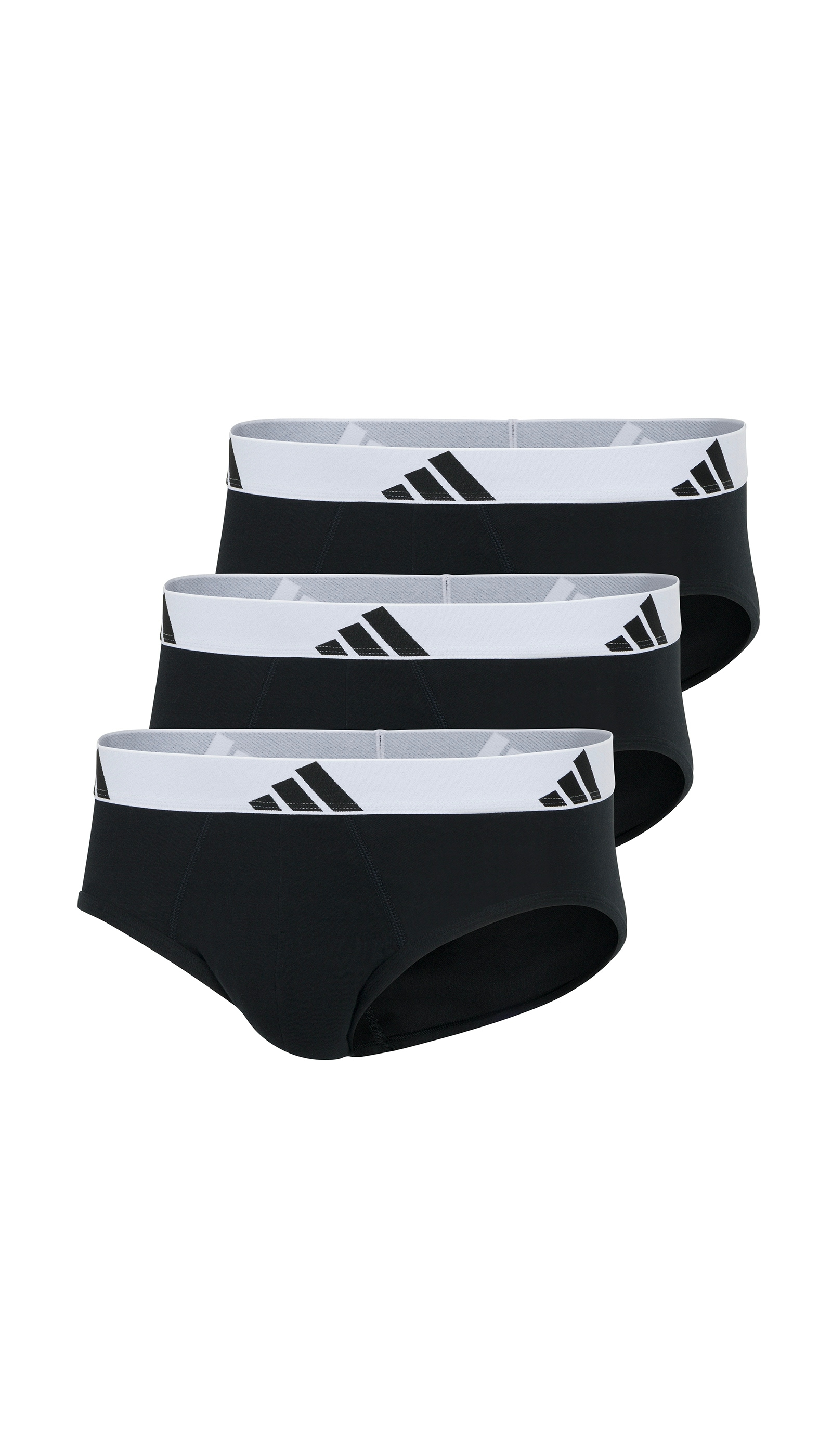 adidas Sportswear Slip »Active Flex Cotton« 3er Pack, elastisch, Logo-Bund, scheuerfreies Tragegefühl, ohne Eingriff