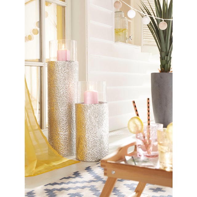 Home affaire Windlicht, (1 St.), Bodenwindlicht, aus Metall, mit  Glaseinsatz, ideal für Stumpenkerzen online kaufen | Jelmoli-Versand