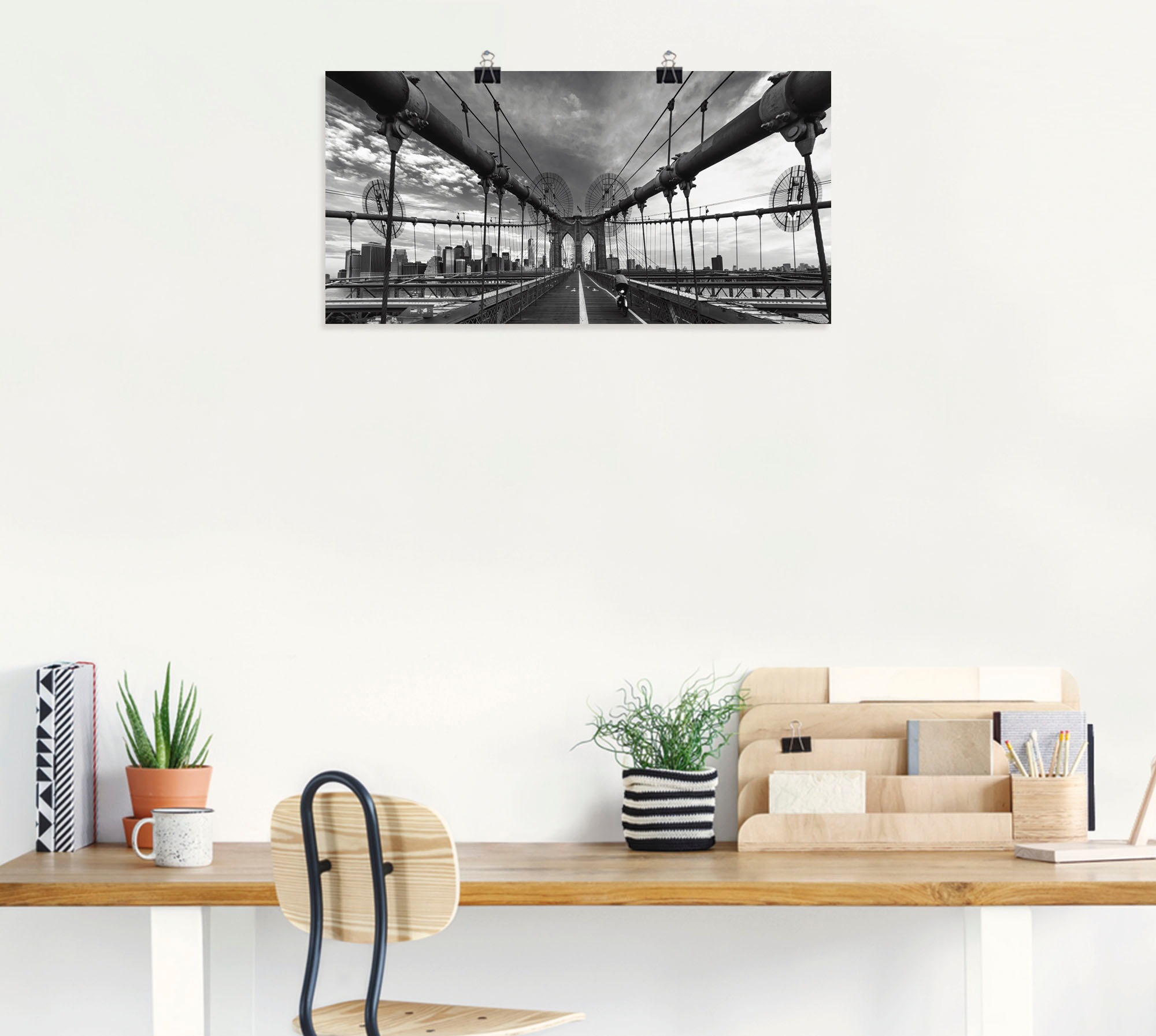 Artland Wandbild »Brooklyn Bridge New York III«, Brücken, (1 St.), als Leinwandbild, Poster in verschied. Grössen