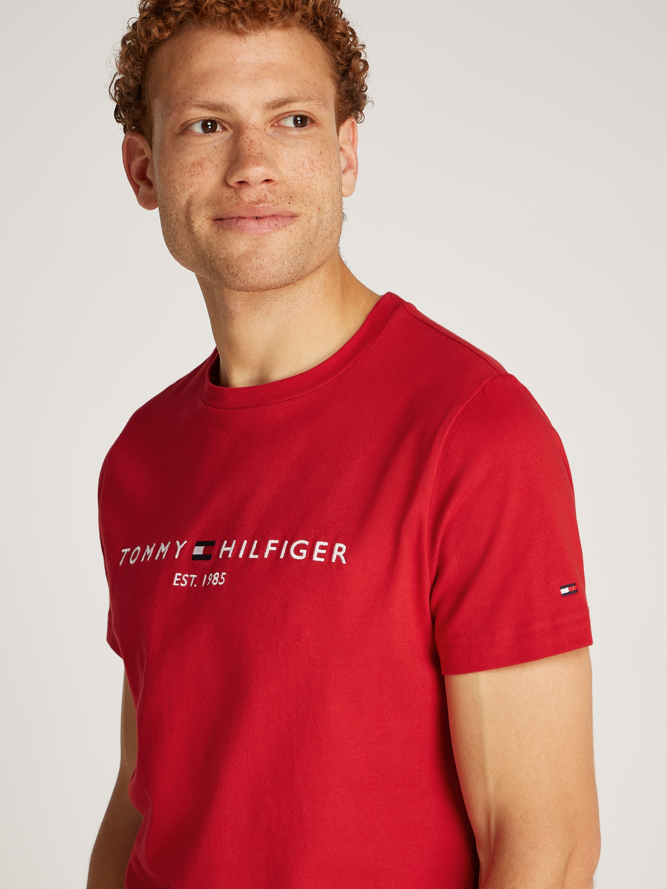 Tommy Hilfiger T-Shirt »TOMMY LOGO TEE«, aus reiner Baumwolle