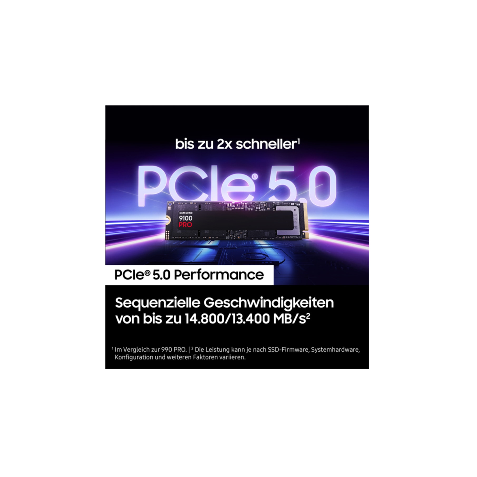 Samsung interne SSD »9100 PRO PCIe® 5.0 NVMe™ M.2 SSD - 2 TB«