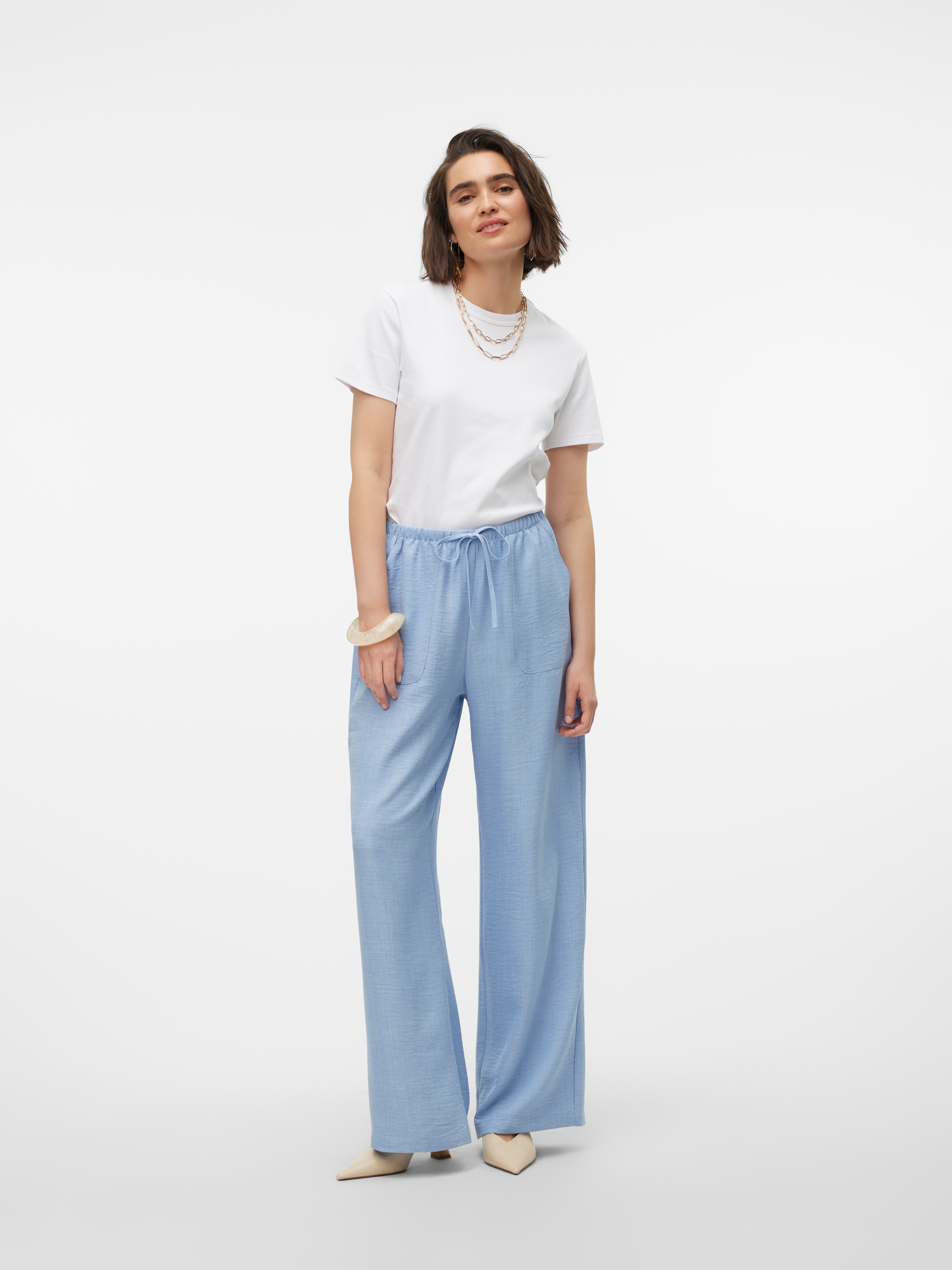 Vero Moda Schlupfhose »VMMELANEY HW LOOSE PANT WVN GA NOOS«, Sommerhose