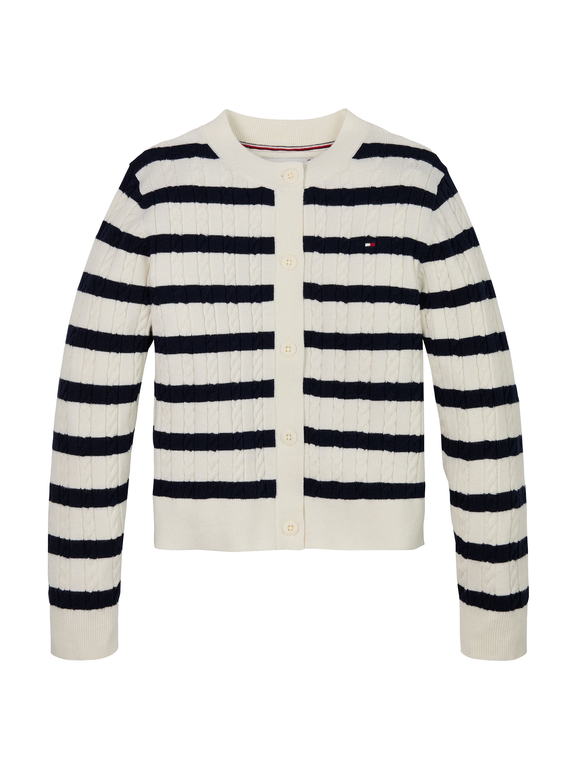 Tommy Hilfiger Strickjacke »MINI CABLE CARDIGAN«, mit kleinem Zopfmuster