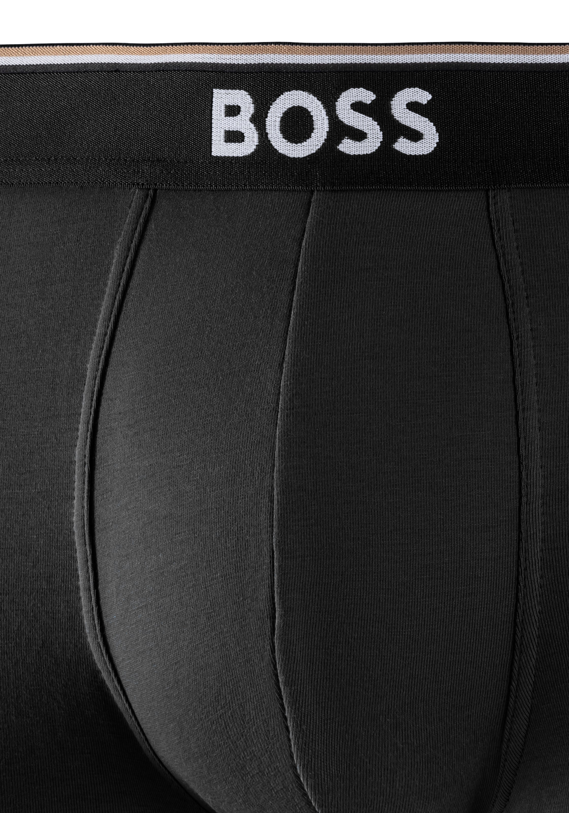 BOSS Langer Boxer »Brief 3 PACK«, mit farblich passendem Webbund