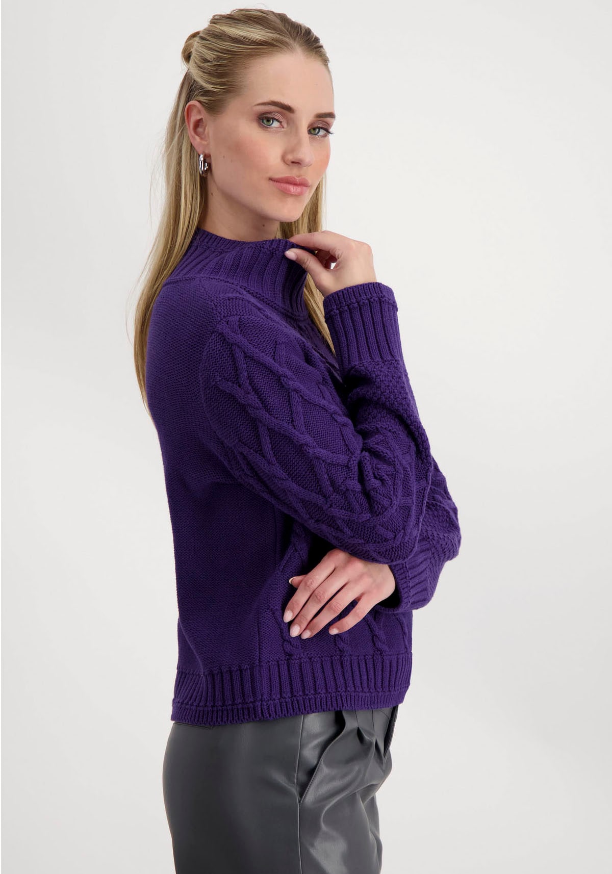 Monari Strickpullover, mit Rautenmuster