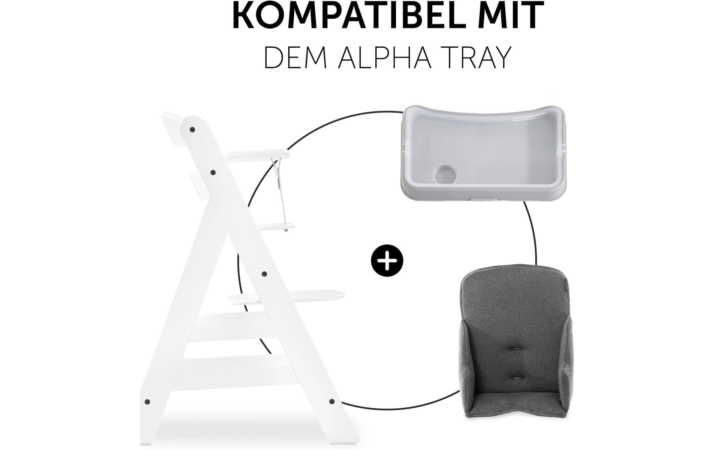 Hauck Sitzverkleinerer »Alpha Cosy Select Jersey Charcoal«, (1 tlg.)