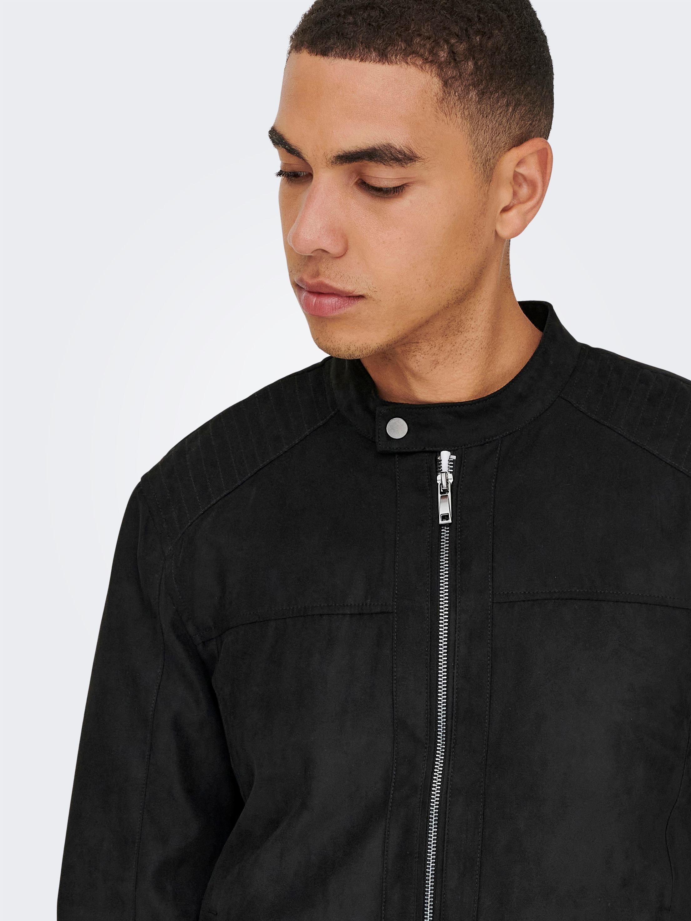 ONLY & SONS Bomberjacke »ONSMIKE FAKE SUEDE JACKET OTW«, ohne Kapuze