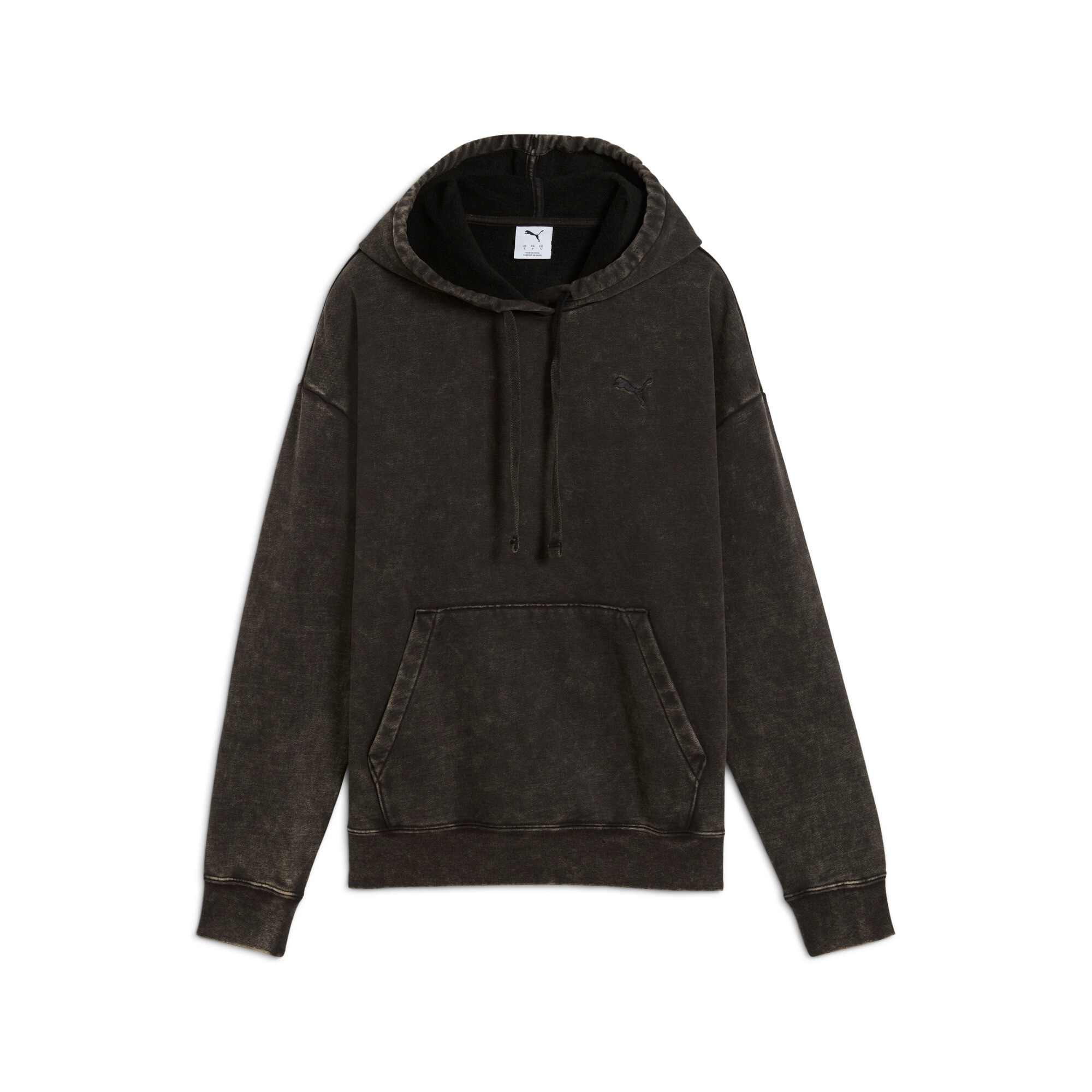 PUMA Kapuzensweatshirt »ESS ELEVATED RELAXED WASH HOODIE FL«, mit Print-Applikationen, mit Kängurutasche, mit Kapuze