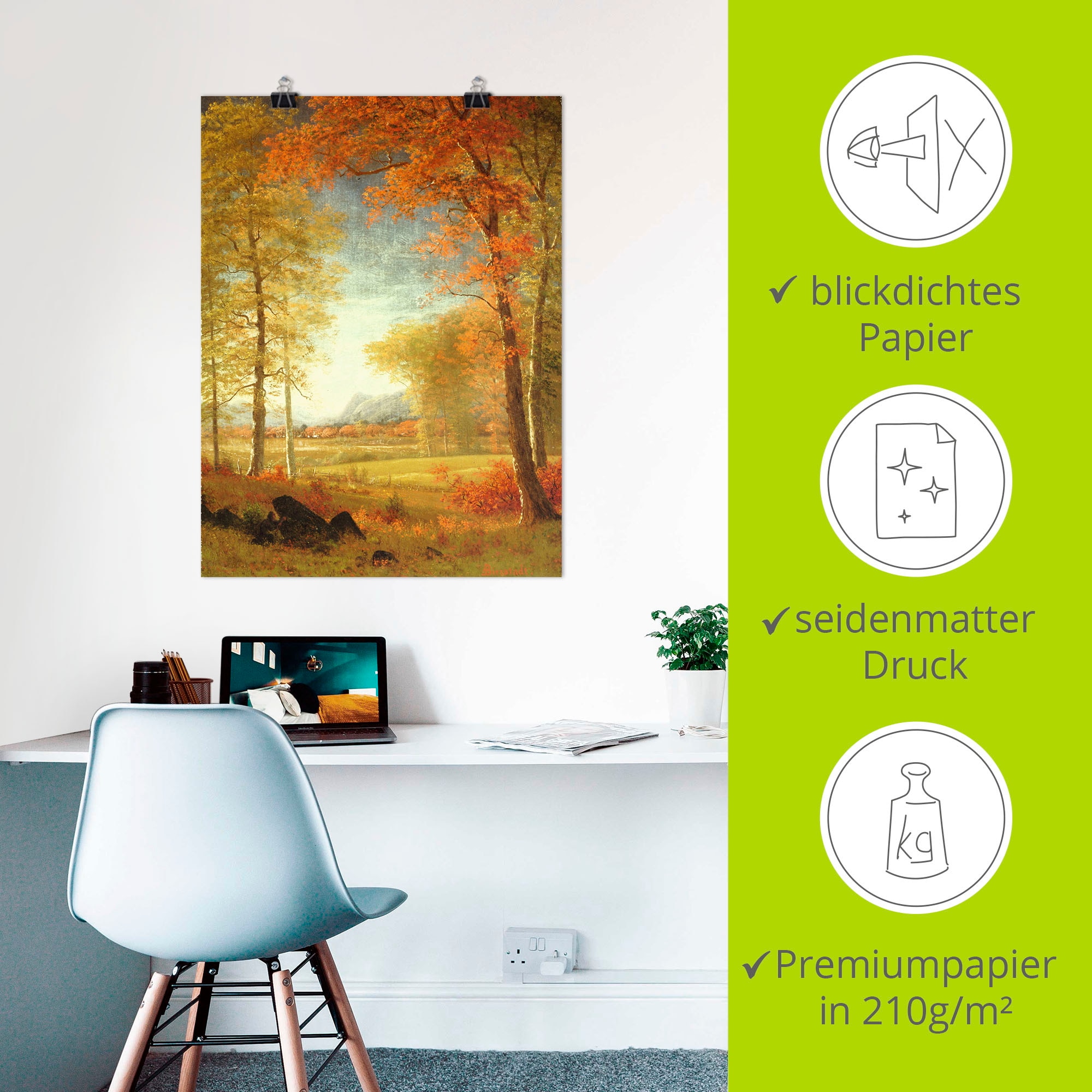 Artland Wandbild »Herbst in Oneida County, New York.«, Felder, (1 St.), als Leinwandbild, Poster in verschied. Grössen