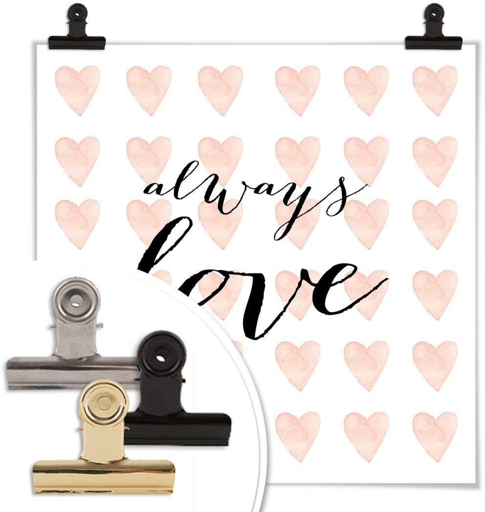 Wall-Art Poster »Schriftzug Liebe Always Love«, Schriftzug, (1 St.), Poster,  Wandbild, Bild, Wandposter online kaufen | Jelmoli-Versand
