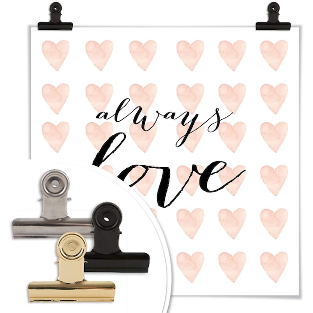 Wall-Art Poster »Schriftzug Liebe Always Love«, Schriftzug, (1 St.), Poster,  Wandbild, Bild, Wandposter online kaufen | Jelmoli-Versand