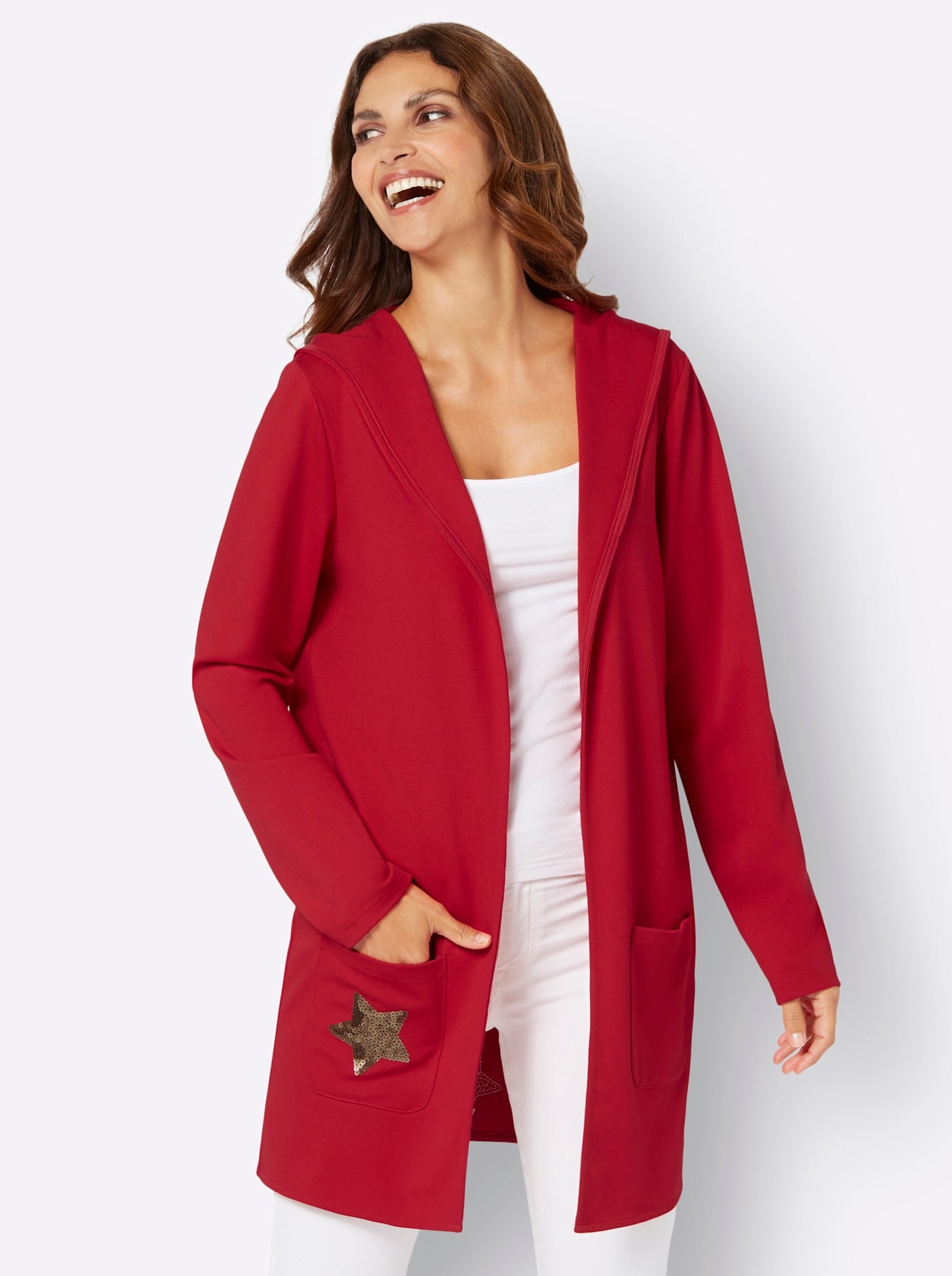 Inspirationen Shirtjacke »Long-Shirtjacke« 1 Stk.
