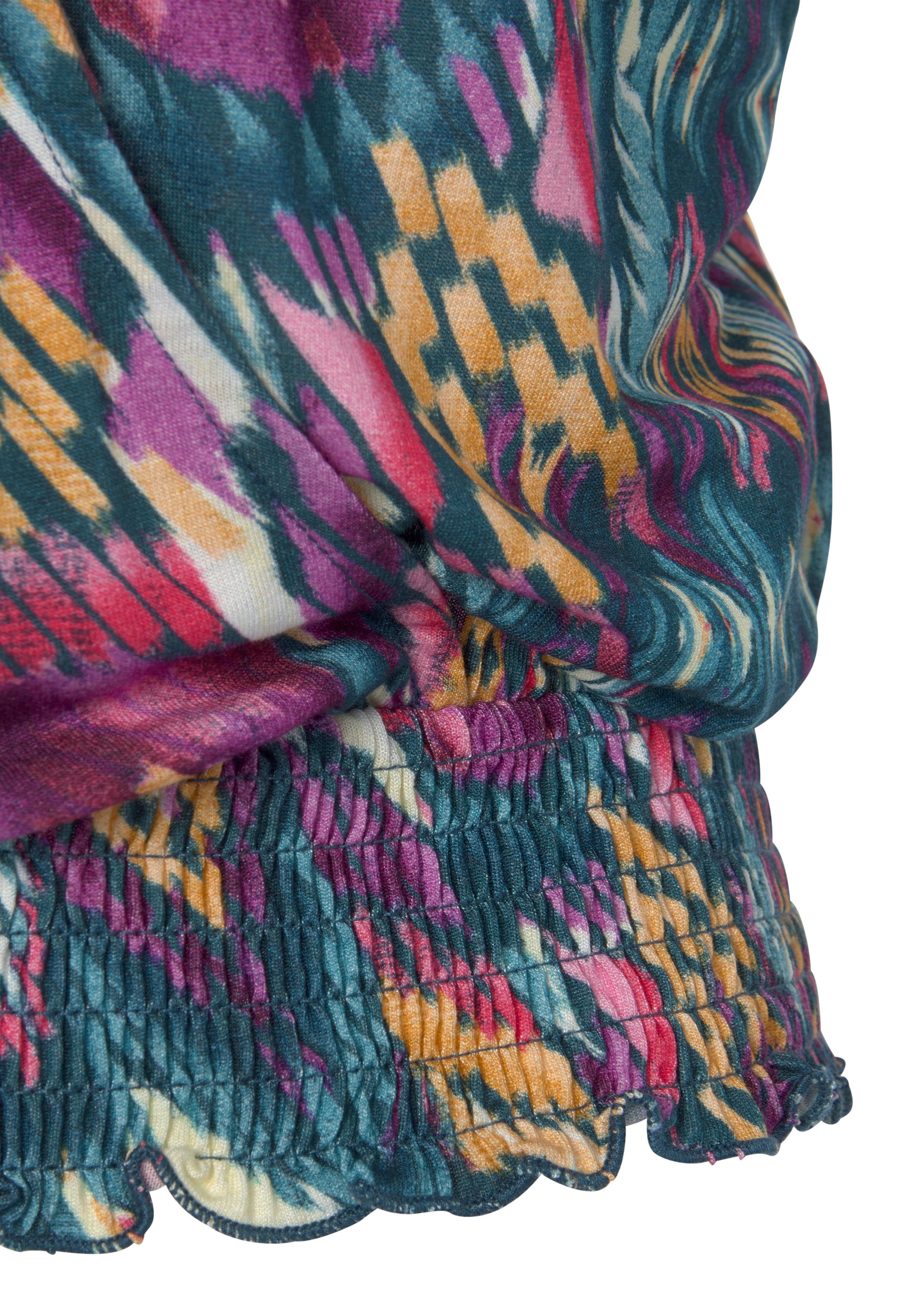 Buffalo Kurzarmshirt, mit breitem Smokbund