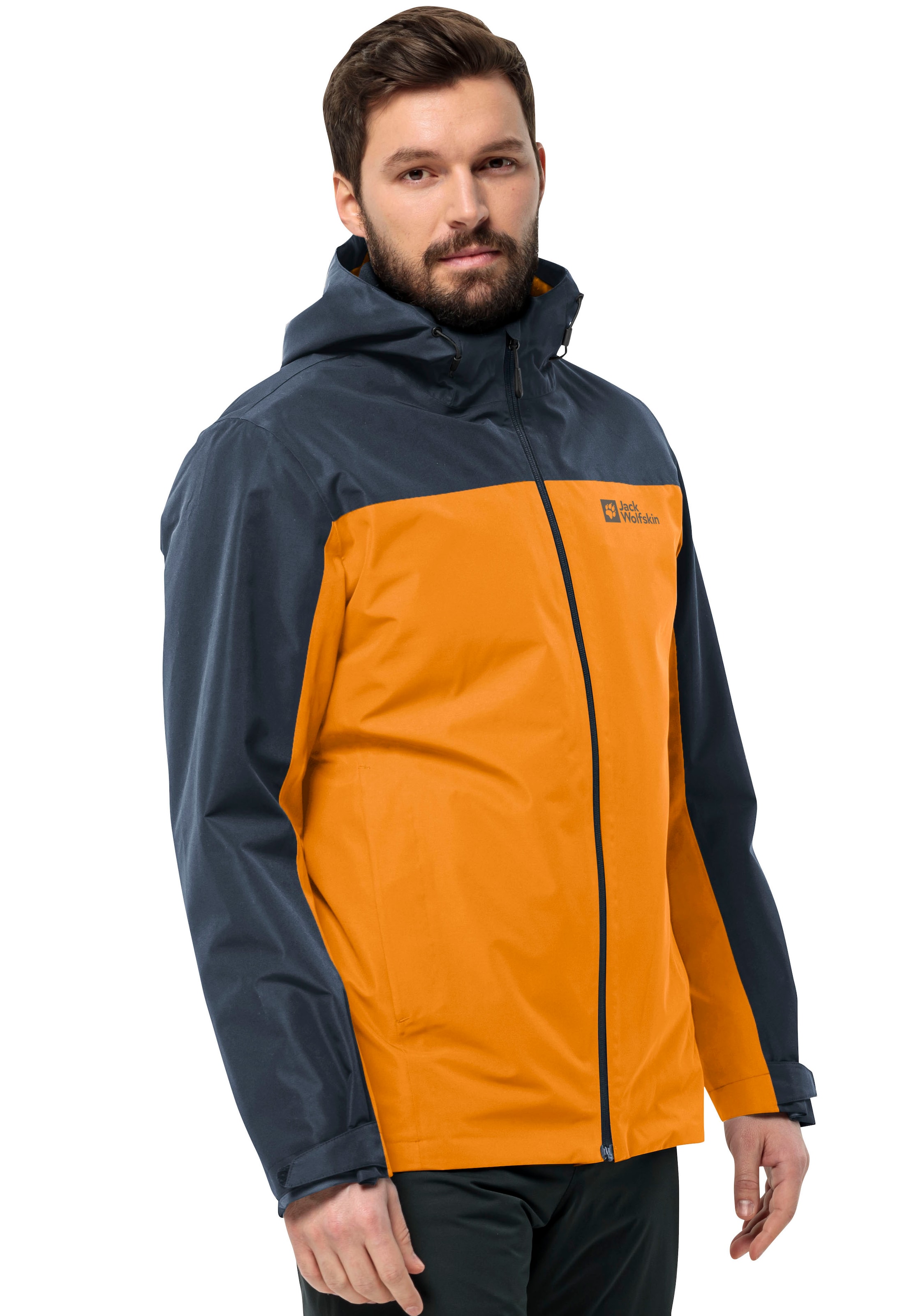 Jack Wolfskin 3-in-1-Funktionsjacke »TAUBENBERG 3IN1 JKT M«, mit Kapuze, mit wasserabweisenden Reissverschlüssen, Wasserdicht, Atmungsaktiv