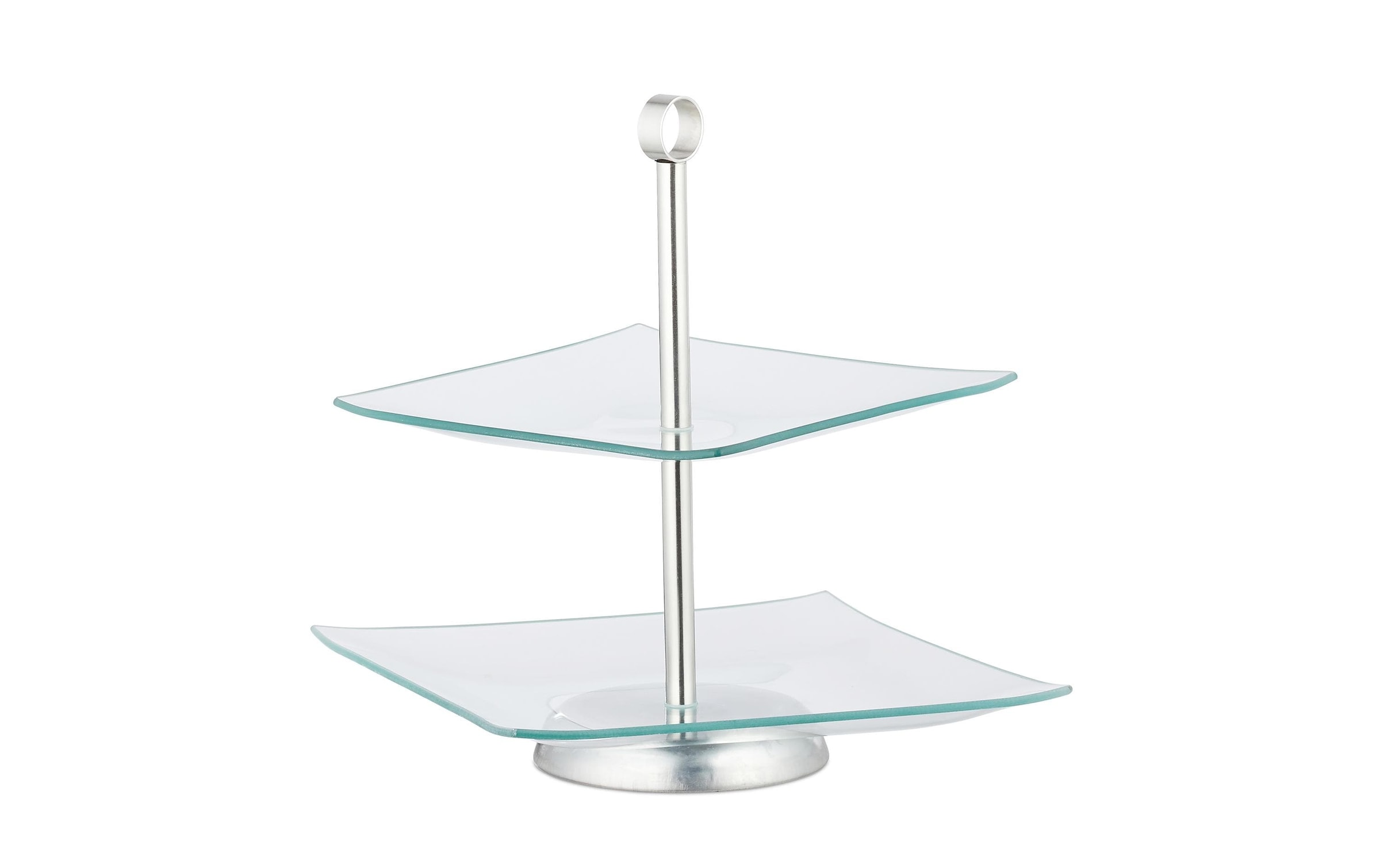 relaxdays Etagere »eckig, 2-stufig,«