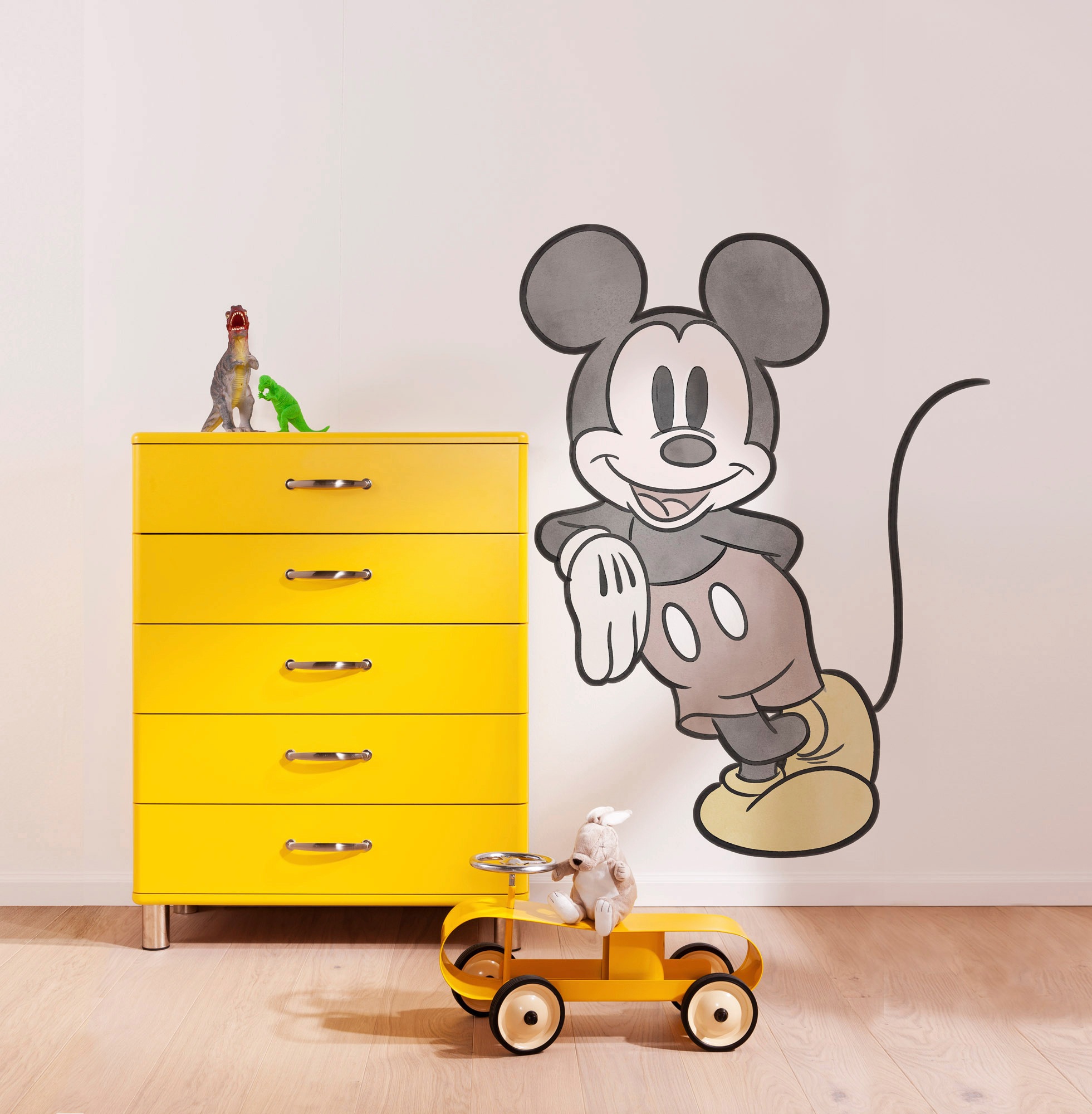 Papier Peint - Mickey Essential 100x127cm - Rond - Intissé - Adhésif,