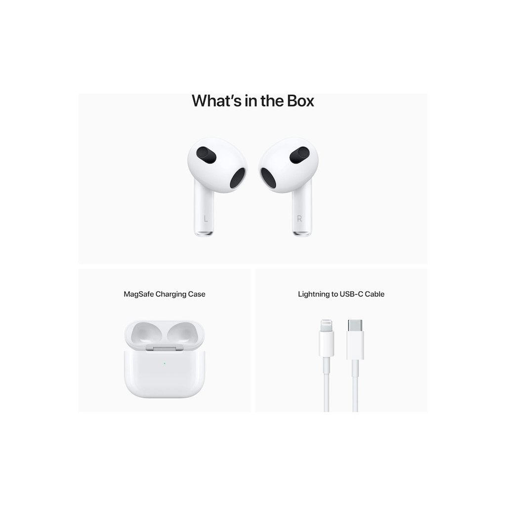 Apple Bluetooth-Kopfhörer »3. Generation Weiss«, Bluetooth, Freisprechfunktion-Sprachsteuerung